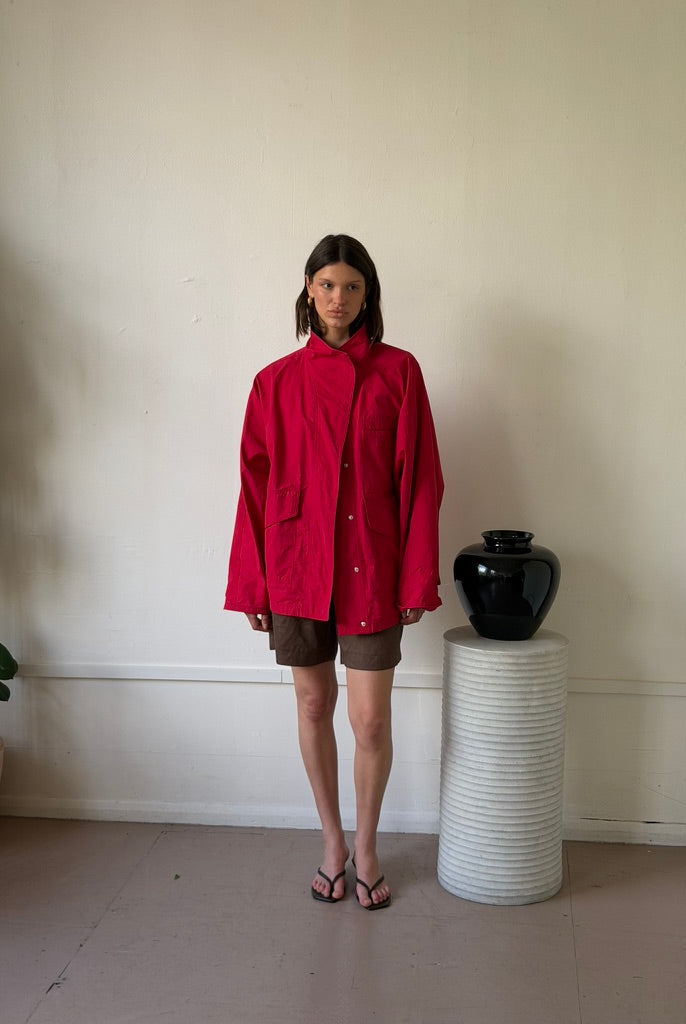 The Arden Coat in Poppy FUCHSIA SHAW