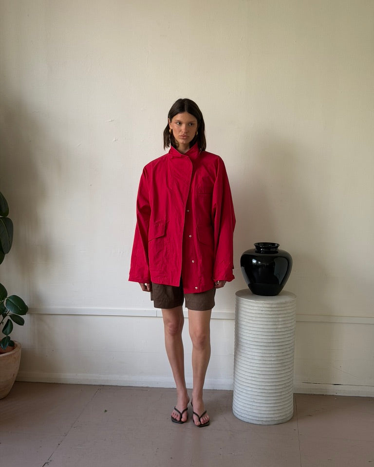 The Arden Coat in Poppy FUCHSIA SHAW