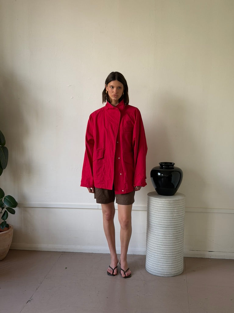 The Arden Coat in Poppy FUCHSIA SHAW
