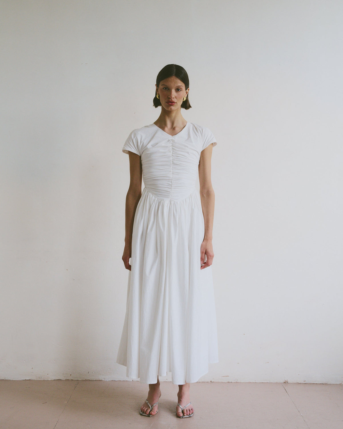 The Dahlia Dress in White FUCHSIA SHAW