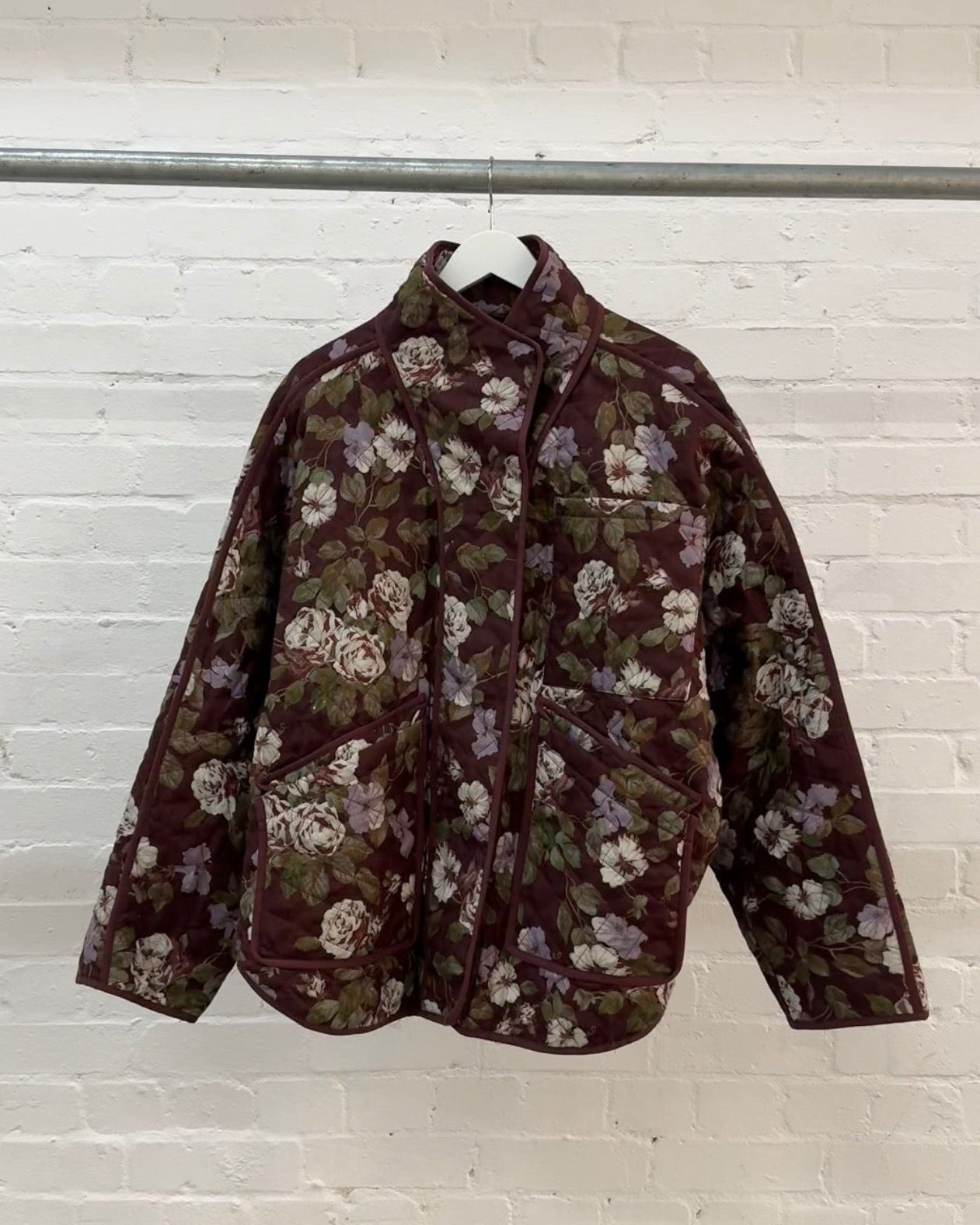 The Arden Quilt in Midnight Bloom FUCHSIA SHAW