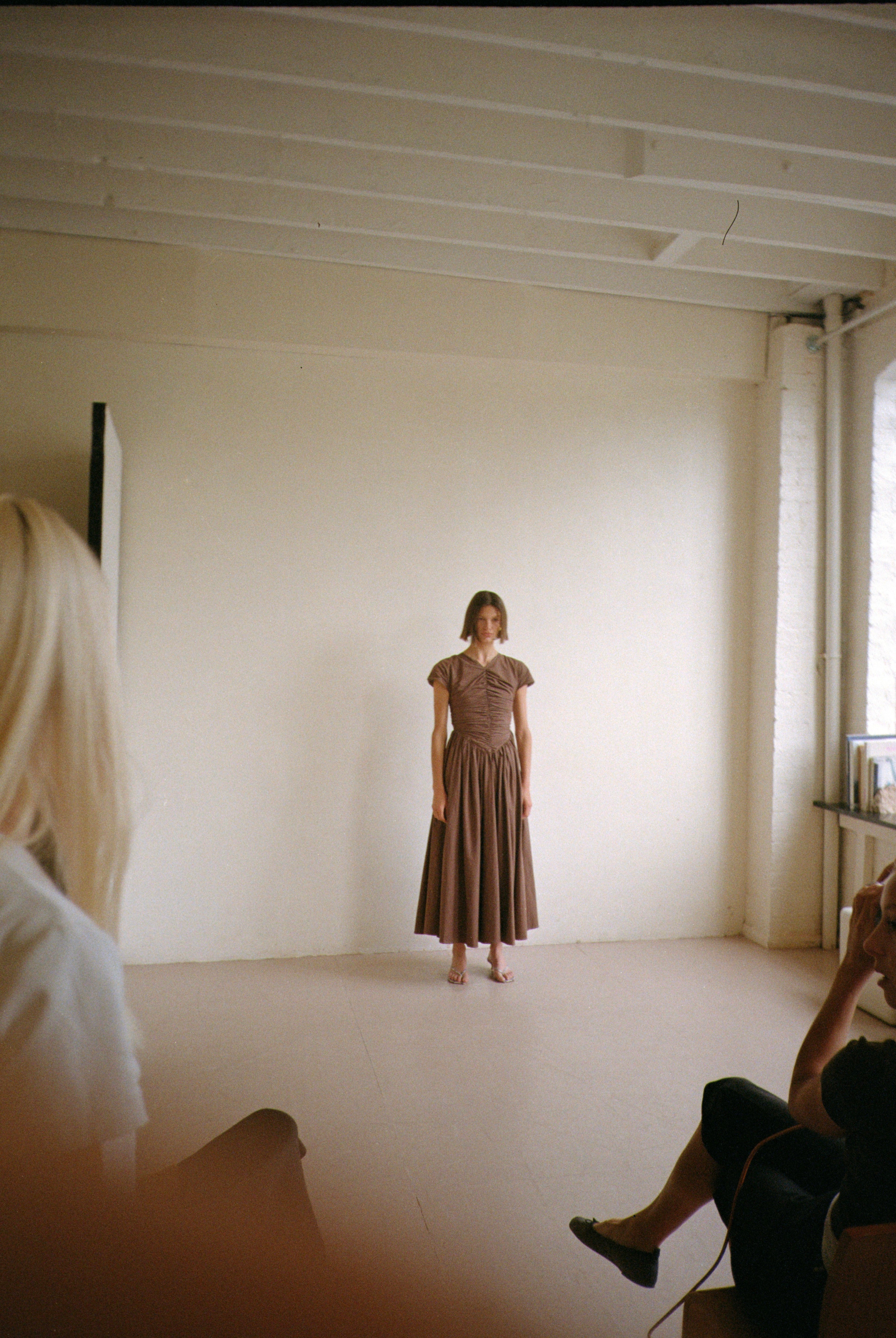 The Dahlia Dress in Walnut FUCHSIA SHAW