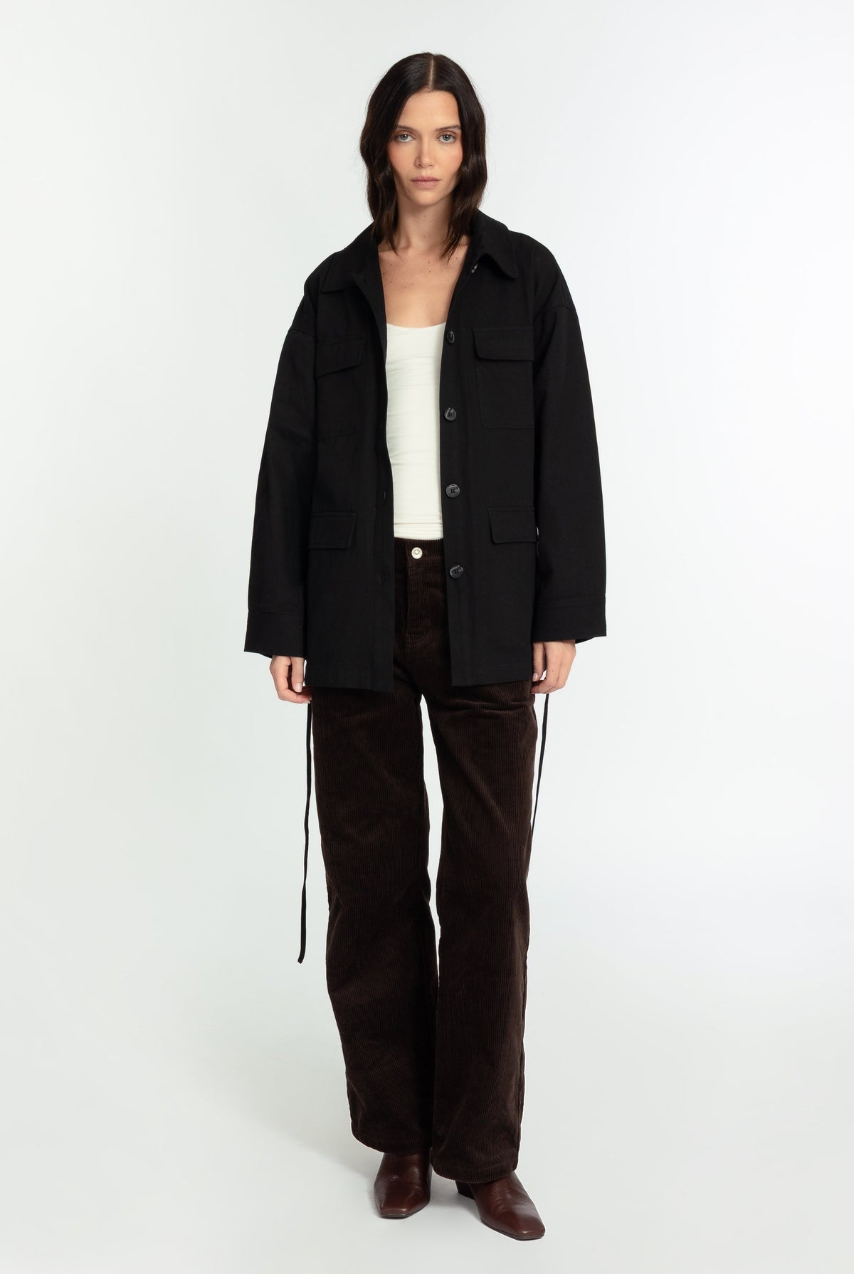 The Arlo Jacket Jet Black FUCHSIA SHAW