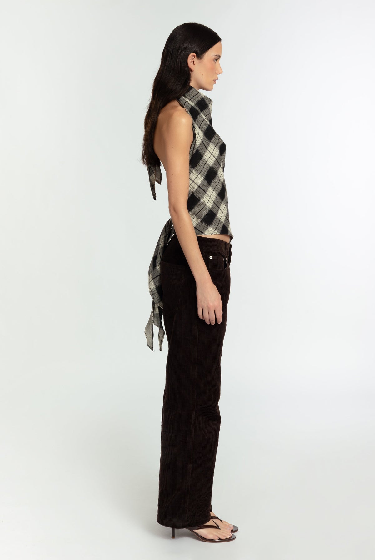 The Iris top Ink Check FUCHSIA SHAW