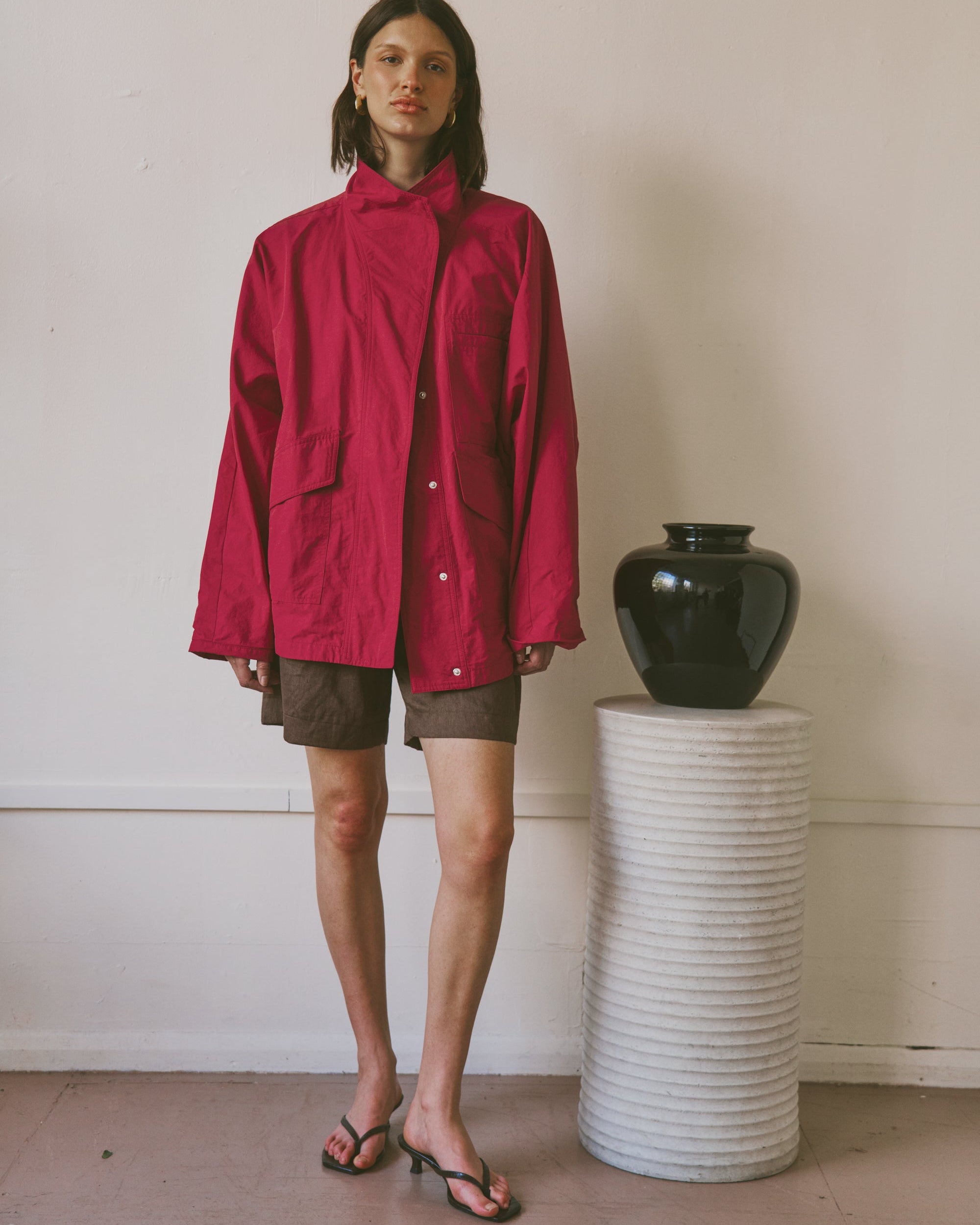 The Arden Coat in Poppy FUCHSIA SHAW