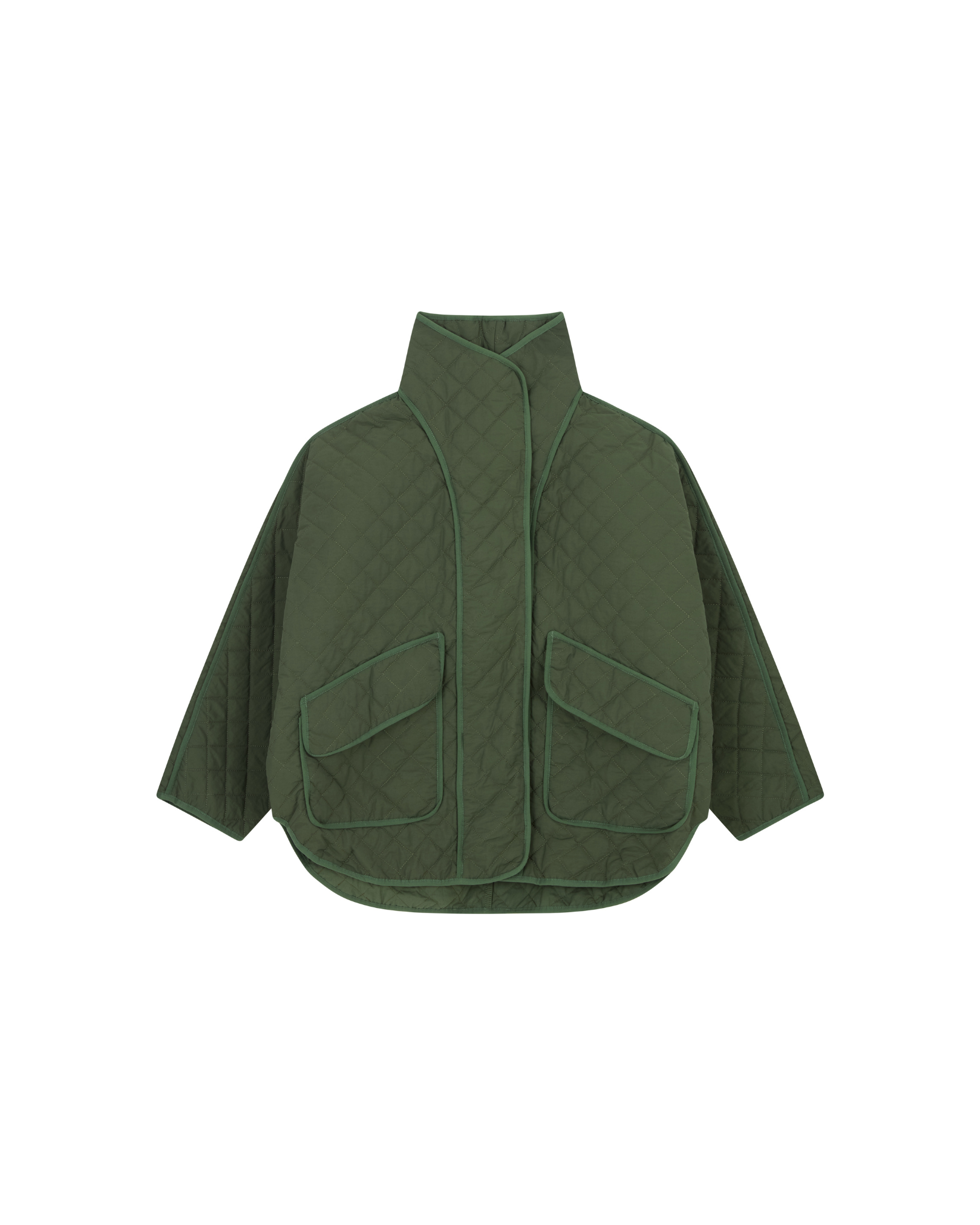 The Quilted Arden Coat in Forest FUCHSIA SHAW