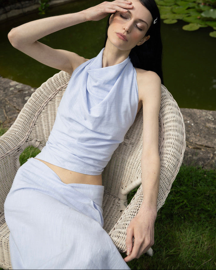 The Alma Skirt in Blue FUCHSIA SHAW