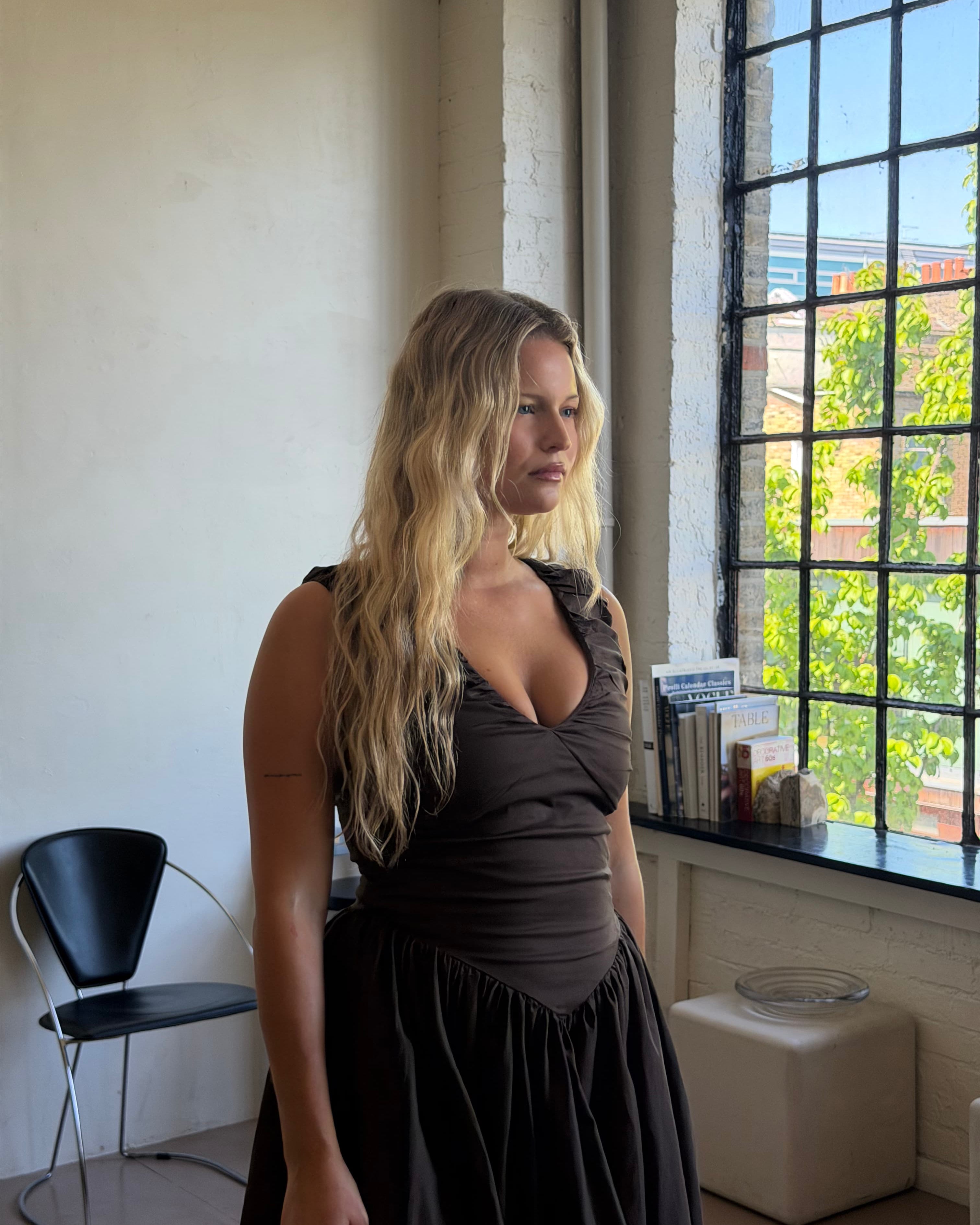 The Camellia Dress in Walnut FUCHSIA SHAW