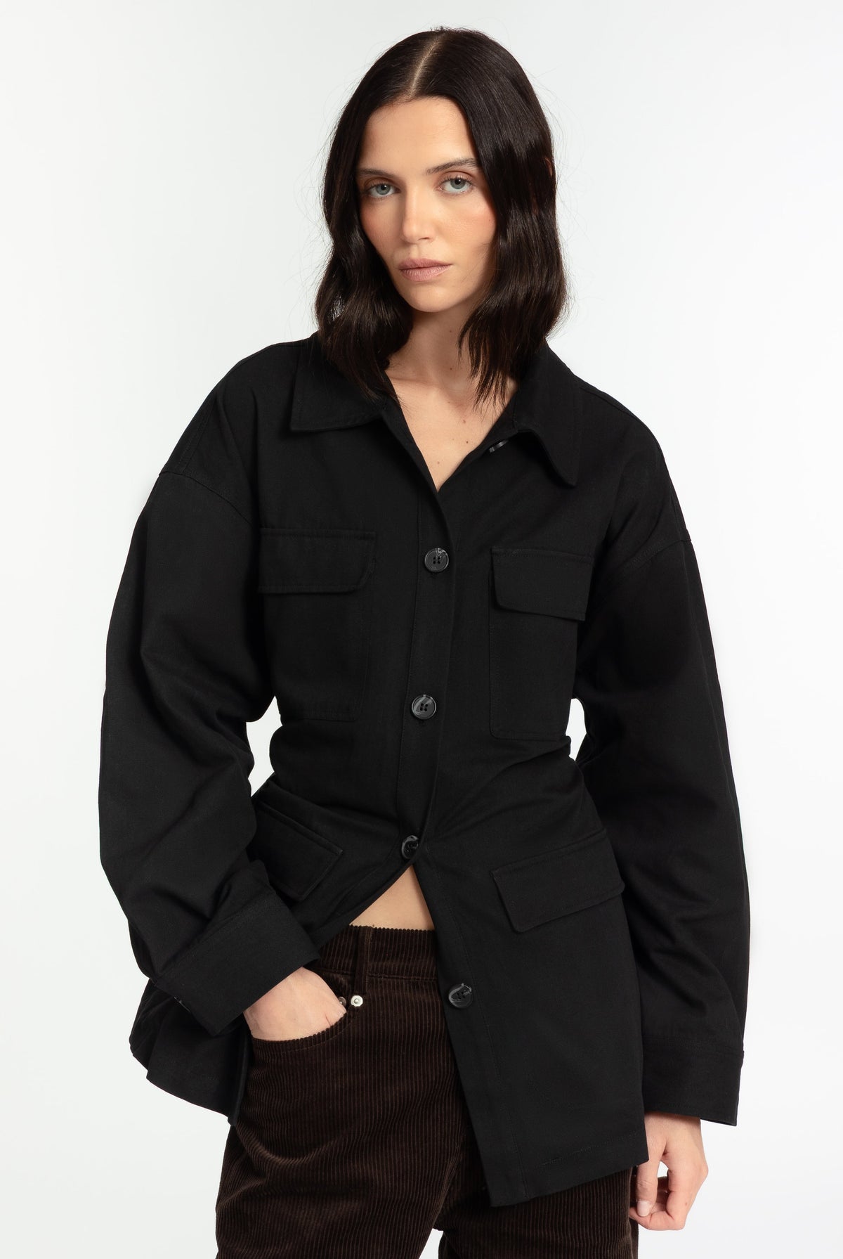 The Arlo Jacket Jet Black FUCHSIA SHAW