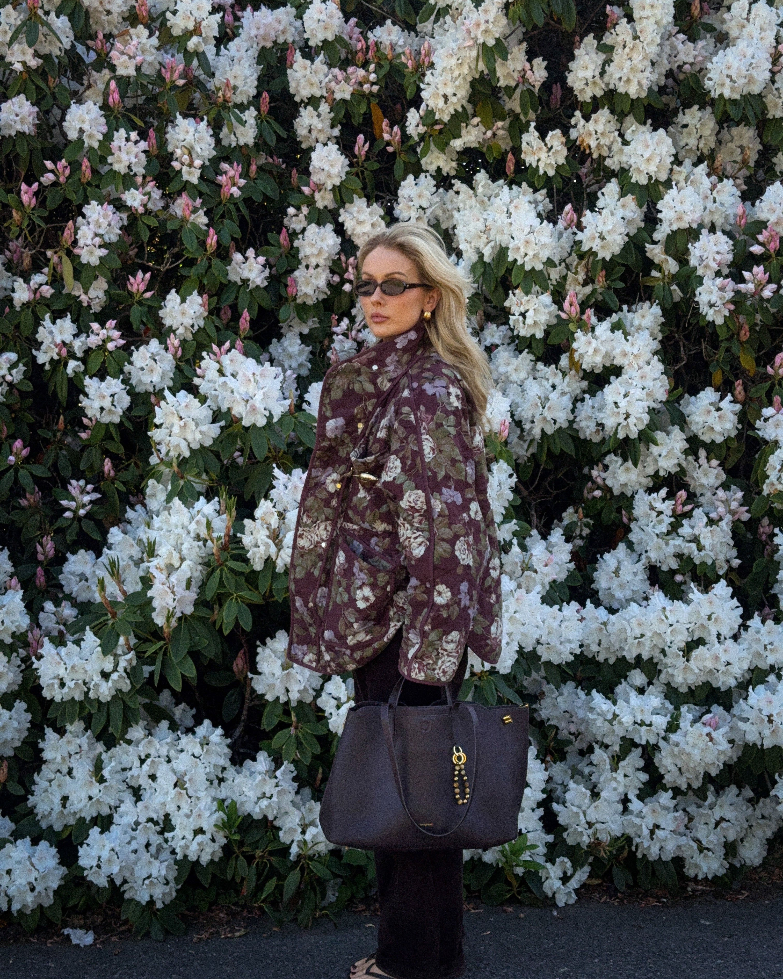 The Arden Quilt in Midnight Bloom FUCHSIA SHAW