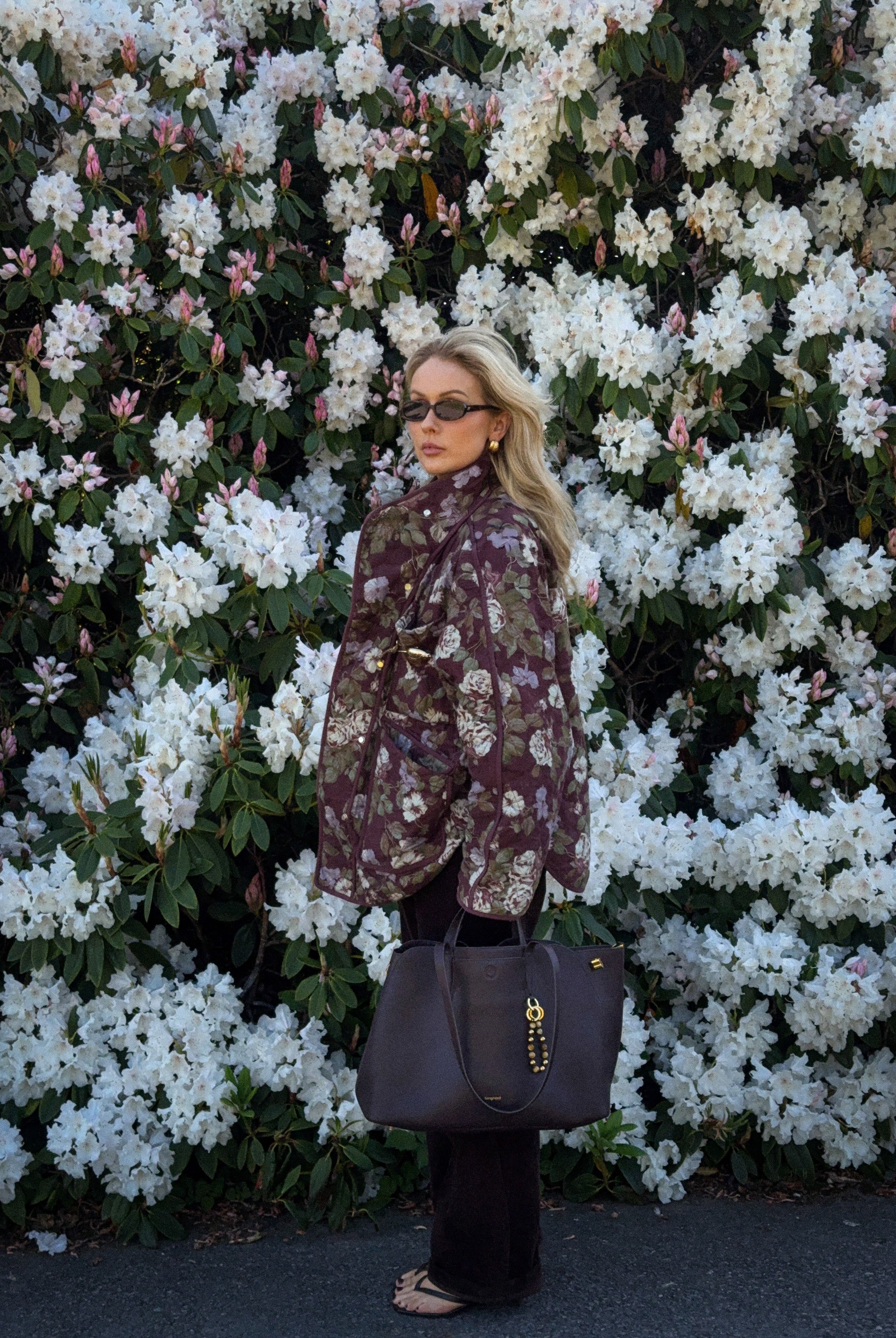 The Arden Quilt in Midnight Bloom FUCHSIA SHAW