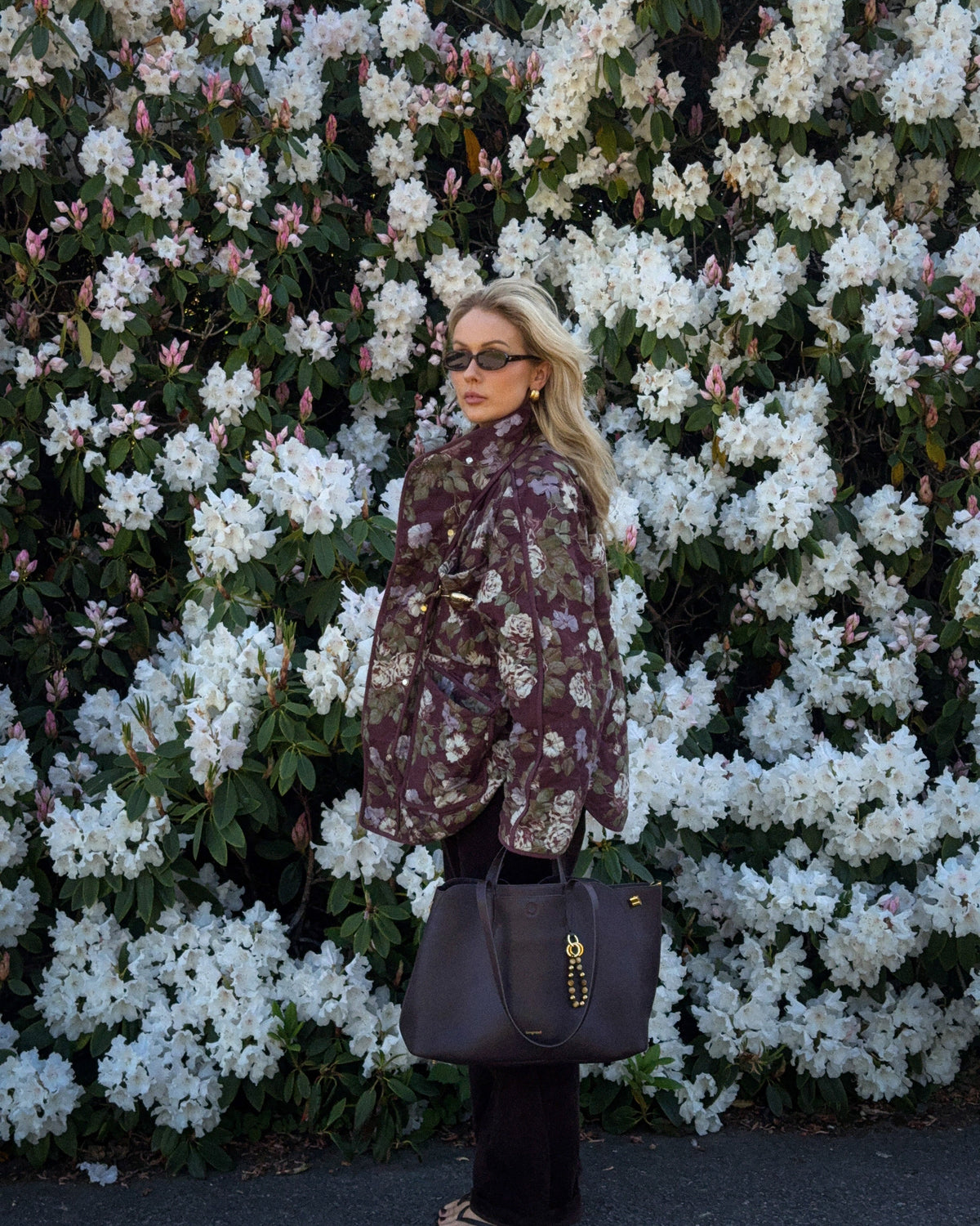 The Arden Quilt in Midnight Bloom FUCHSIA SHAW