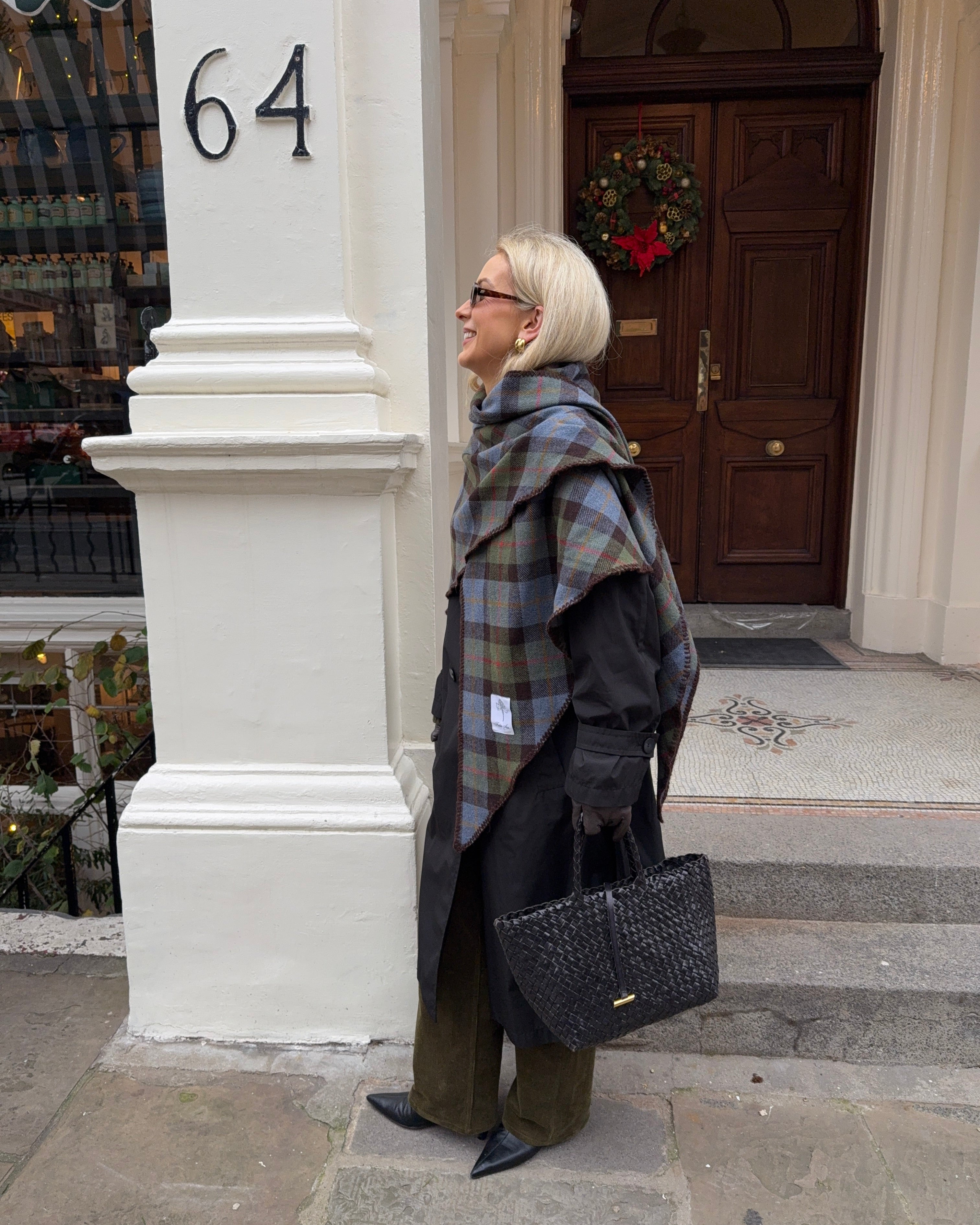 The Rue Scarf in Evergreen FUCHSIA SHAW