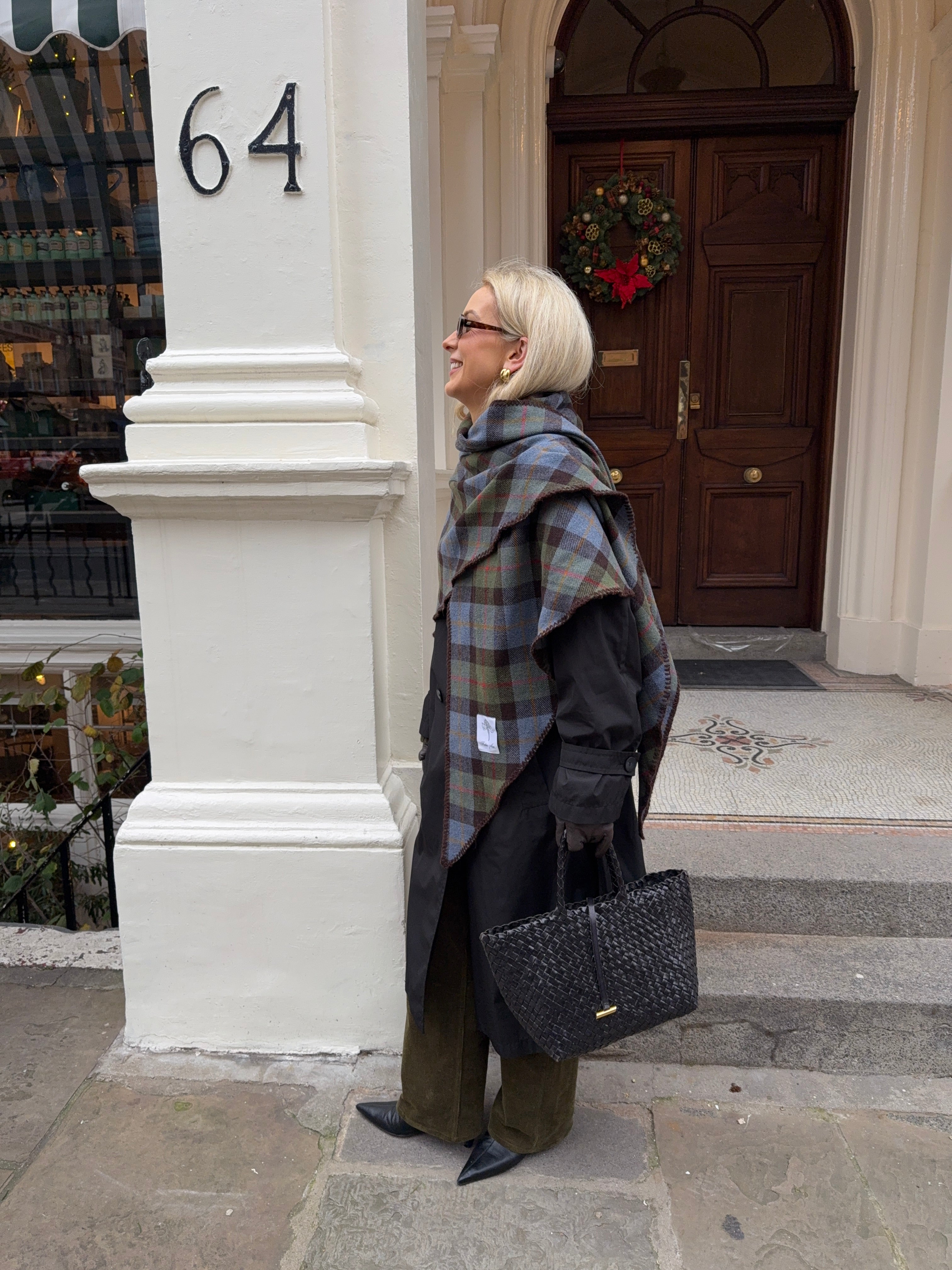 The Rue Scarf in Evergreen FUCHSIA SHAW