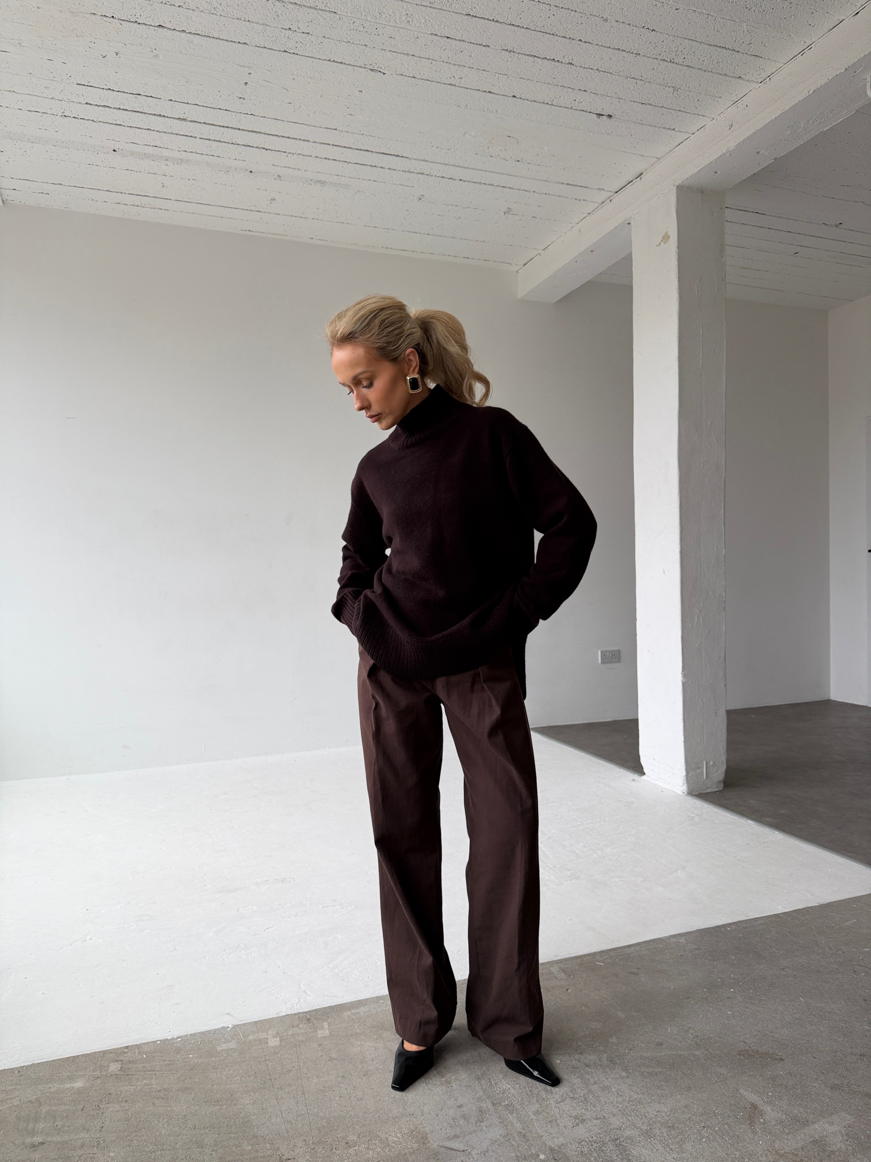 Willa Walnut High Neck Jumper FUCHSIA SHAW