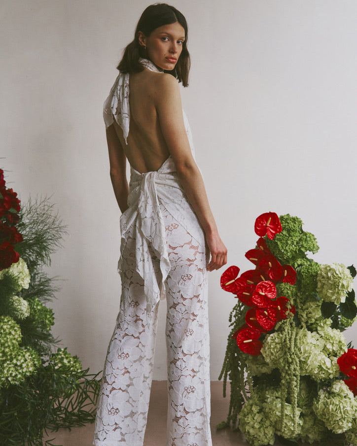 The Iris longline in Lace FUCHSIA SHAW