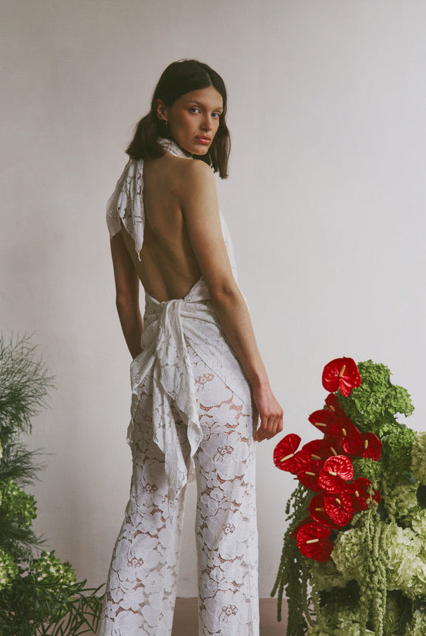 The Iris longline in Lace FUCHSIA SHAW