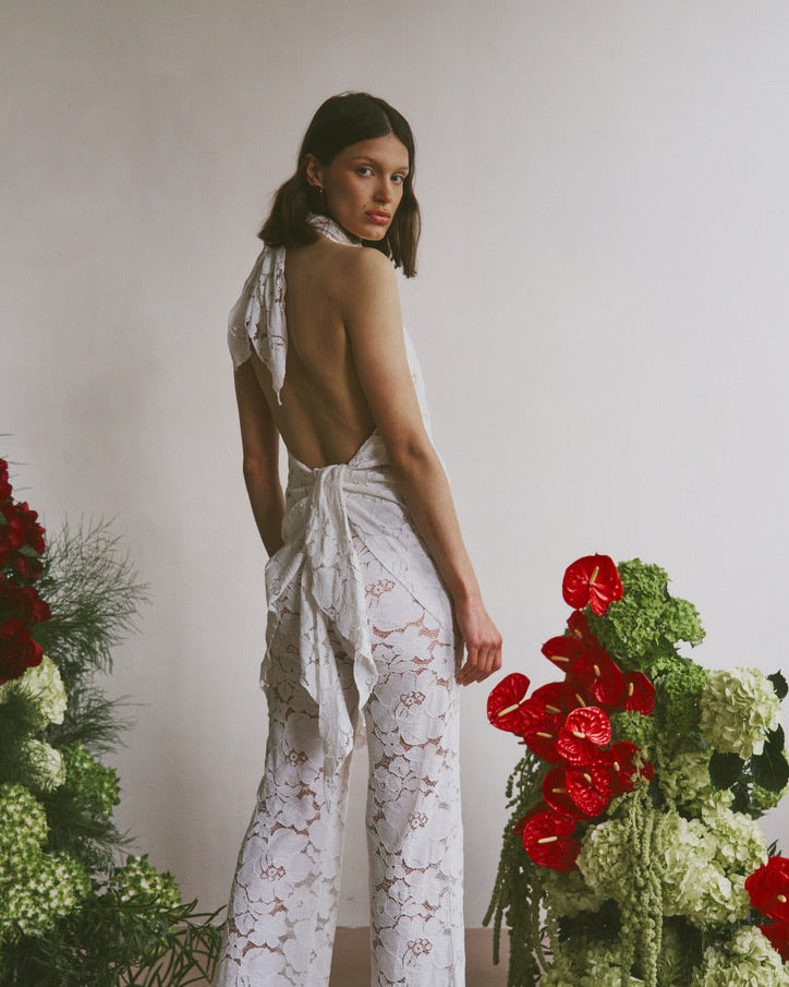 The Iris longline in Lace FUCHSIA SHAW
