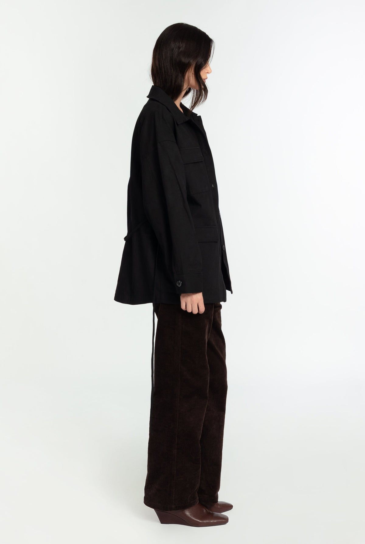 The Arlo Jacket Jet Black FUCHSIA SHAW