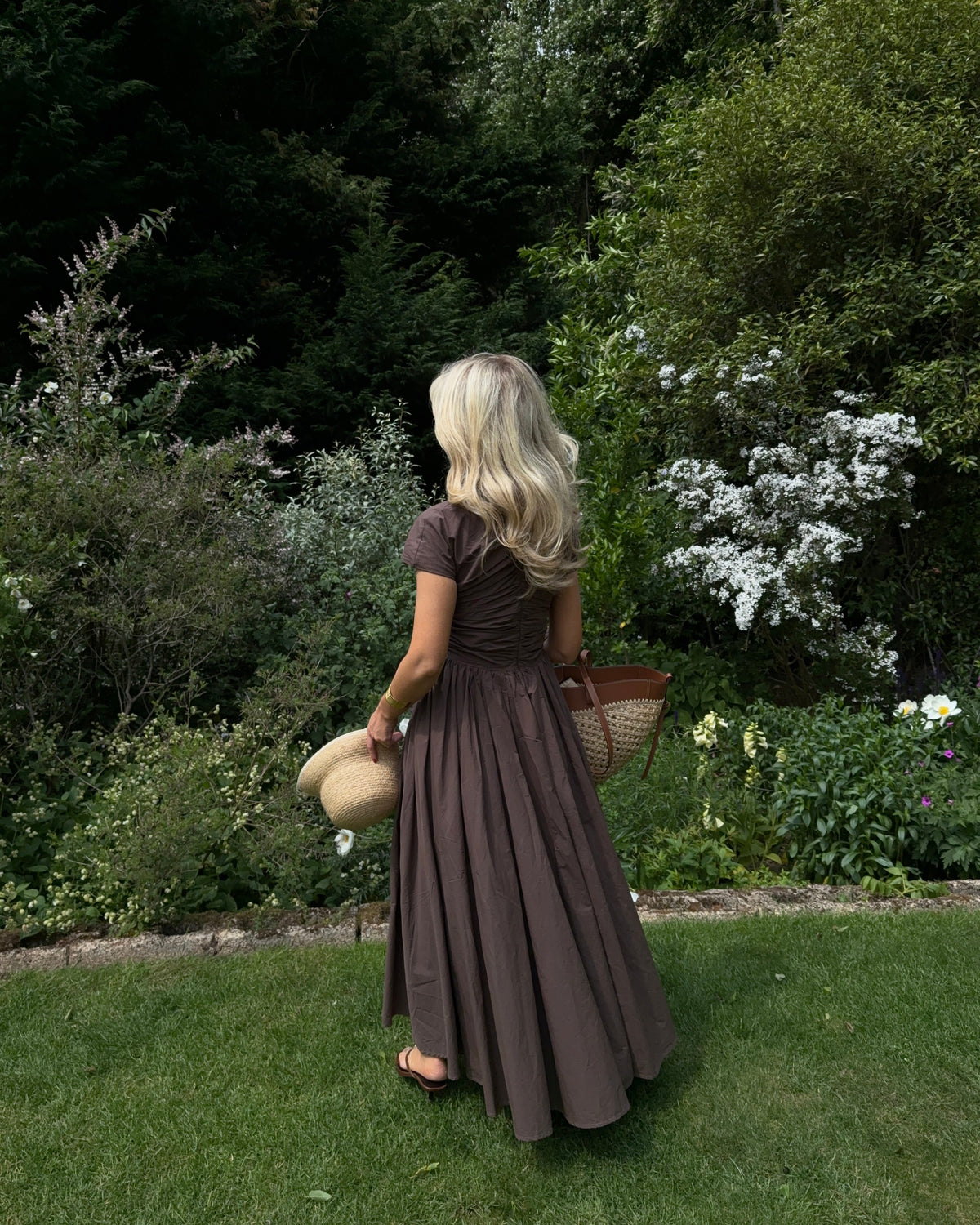 The Dahlia Dress in Walnut FUCHSIA SHAW