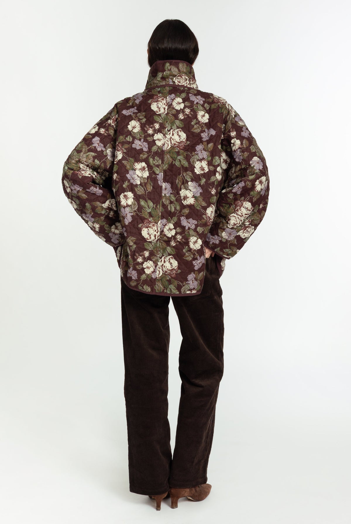The Arden Coat Midnight Bloom FUCHSIA SHAW