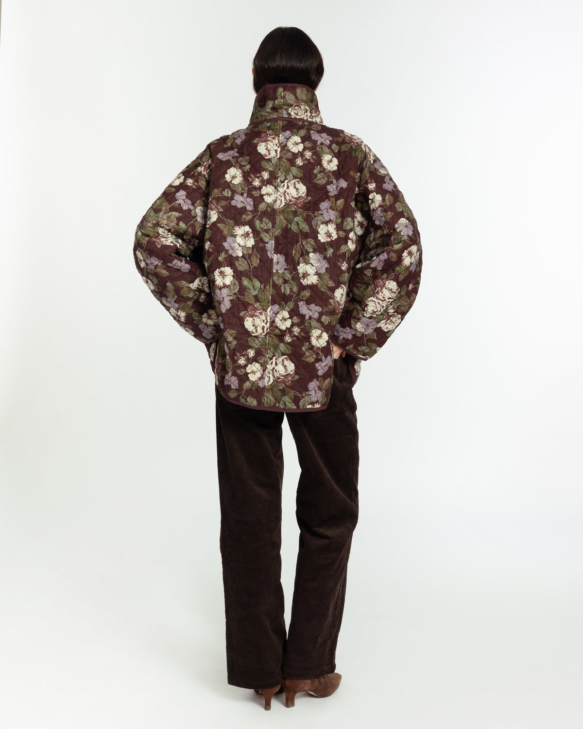 The Arden Coat Midnight Bloom FUCHSIA SHAW
