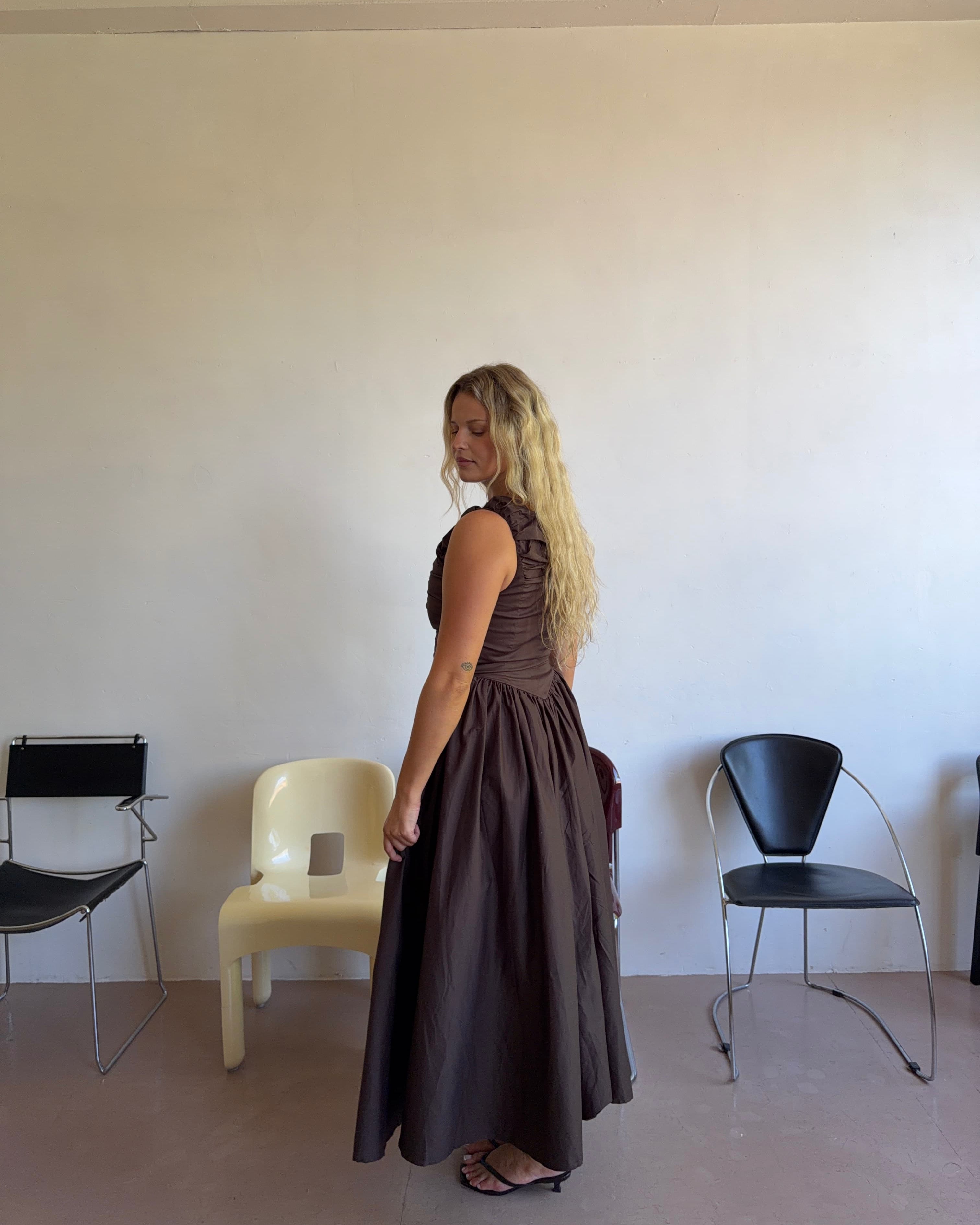 The Camellia Dress in Walnut FUCHSIA SHAW