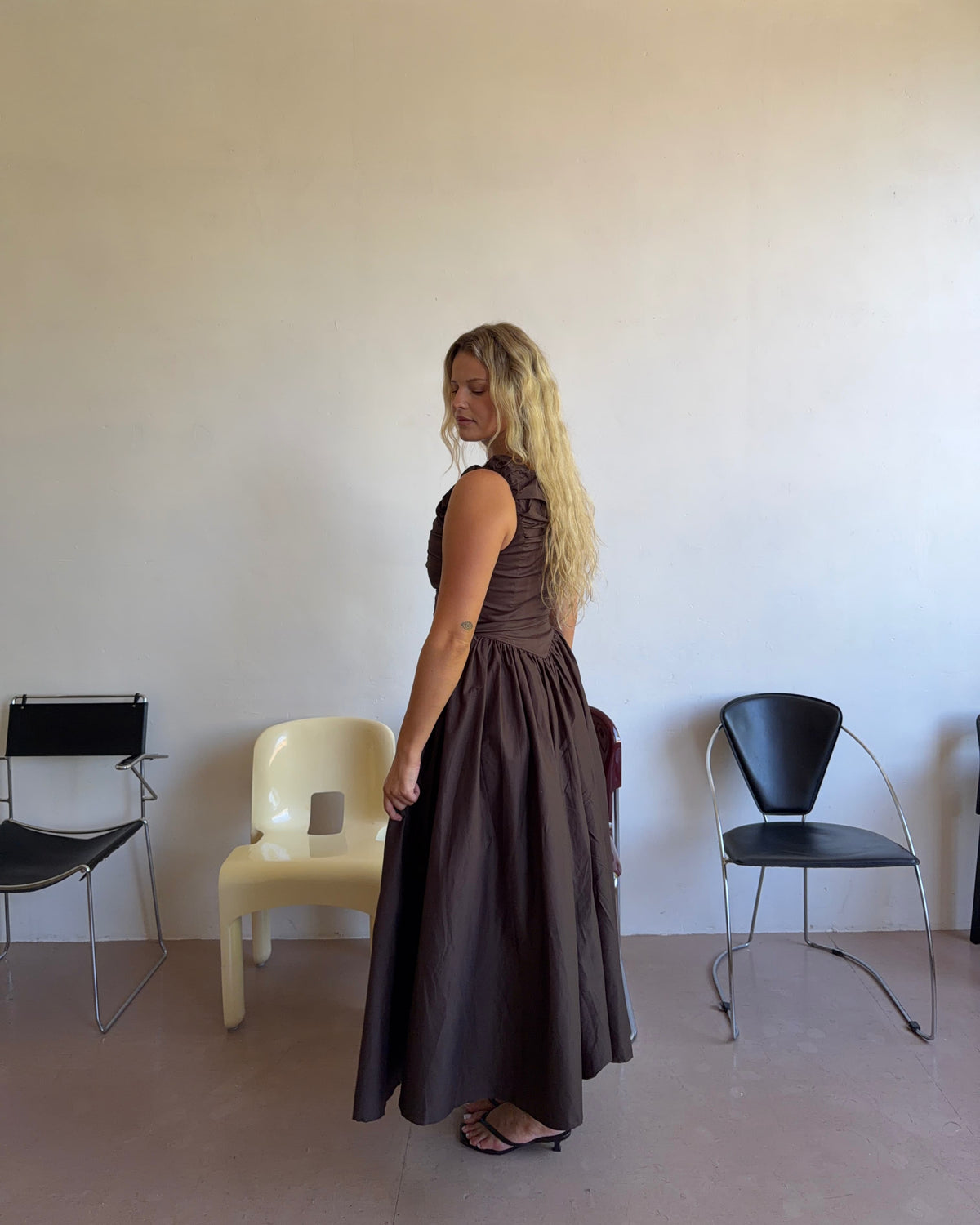The Camellia Dress in Walnut FUCHSIA SHAW