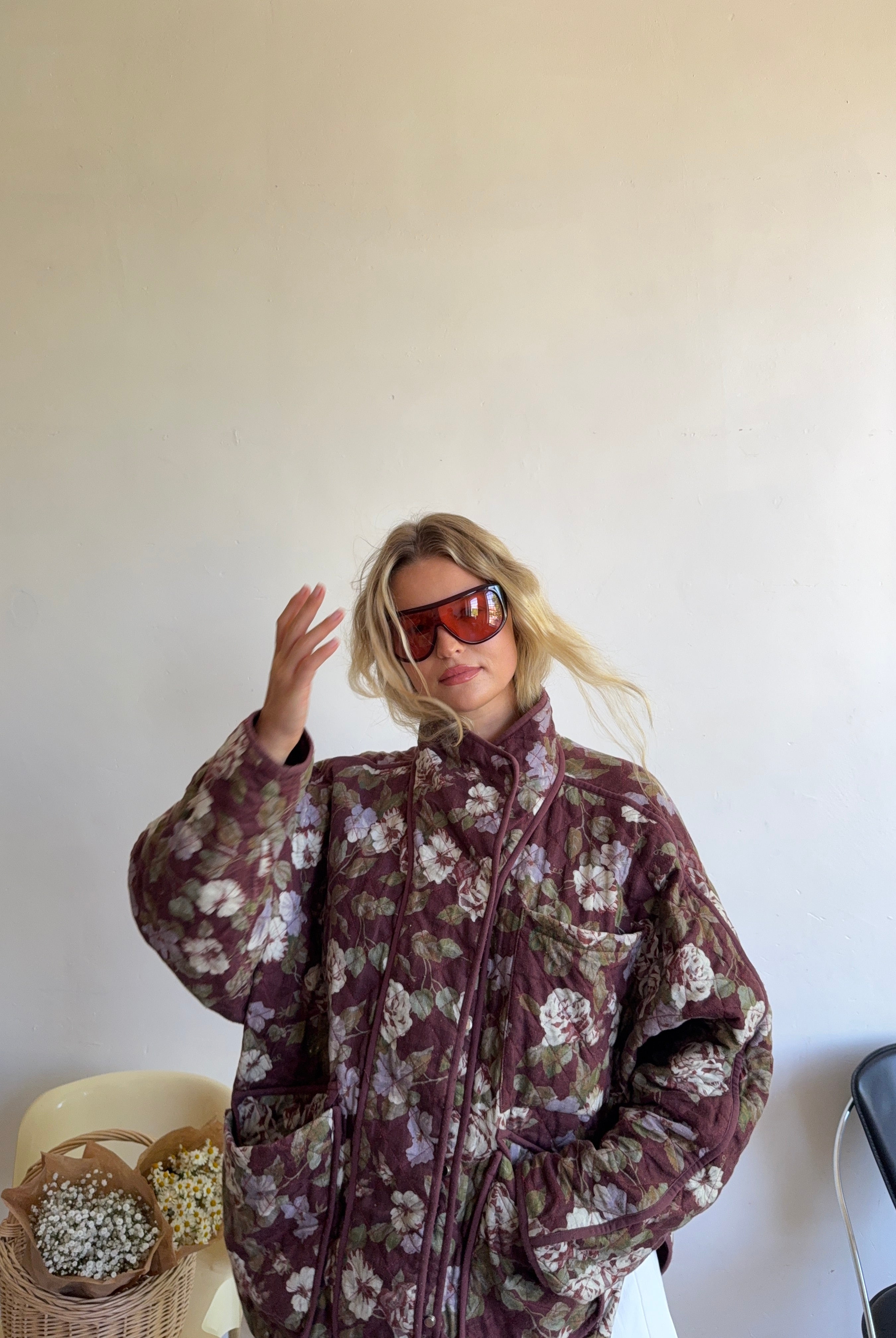 The Arden Quilt in Midnight Bloom FUCHSIA SHAW