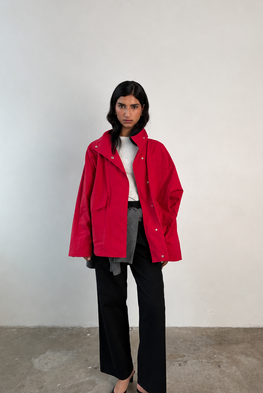 The Arden Coat in Poppy FUCHSIA SHAW