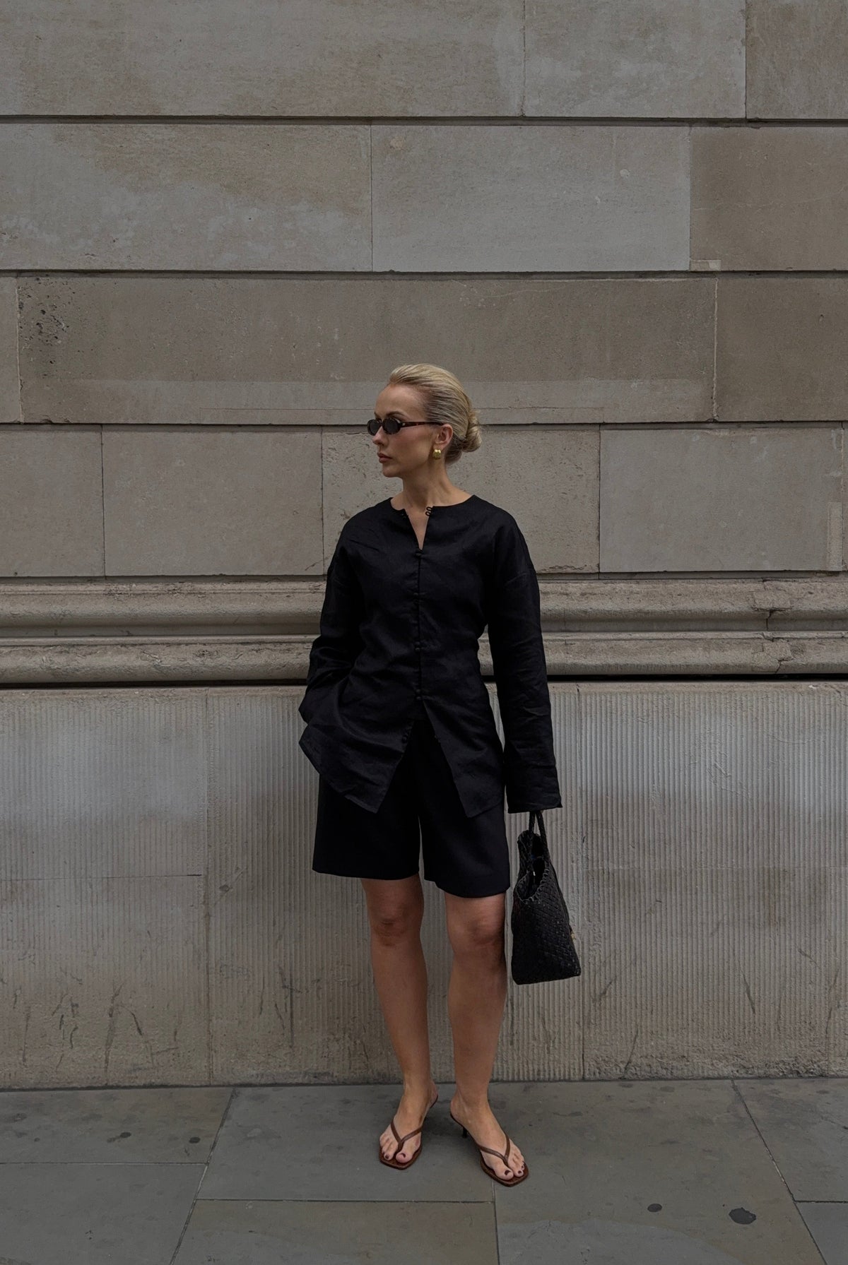 The Daphne Shirt in Black FUCHSIA SHAW