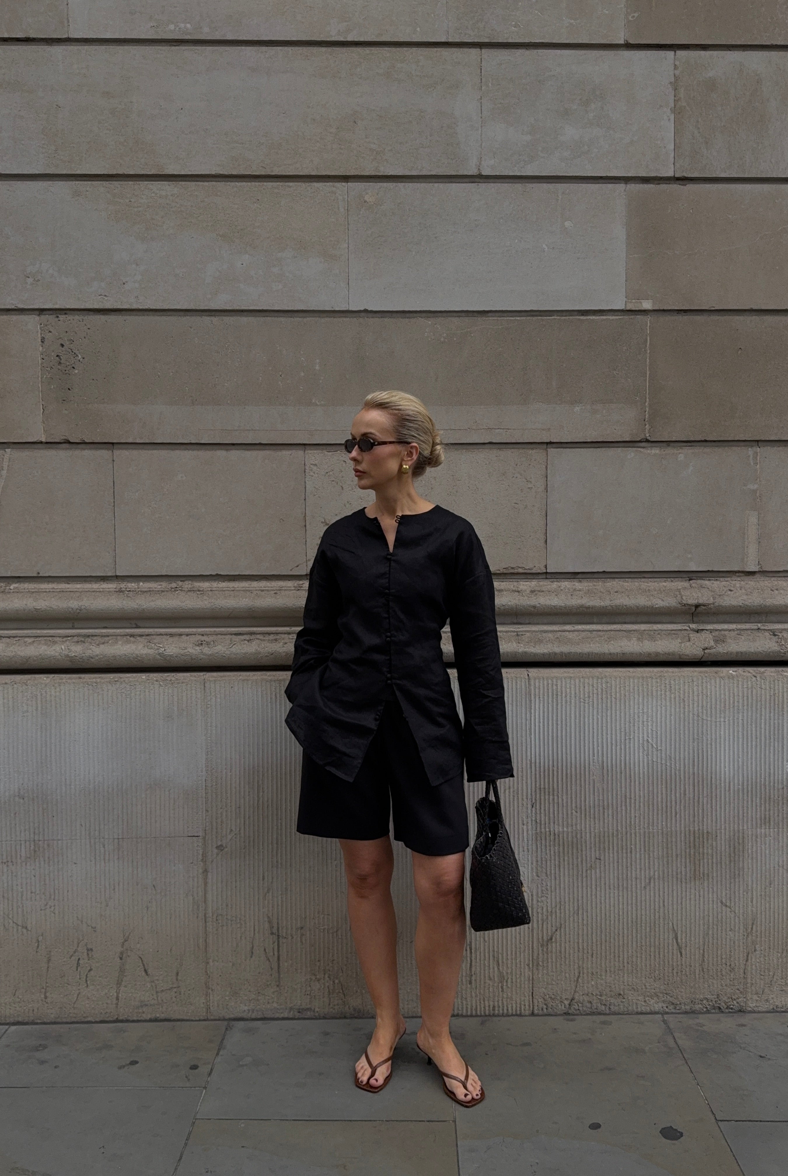 The Daphne Shirt in Black FUCHSIA SHAW