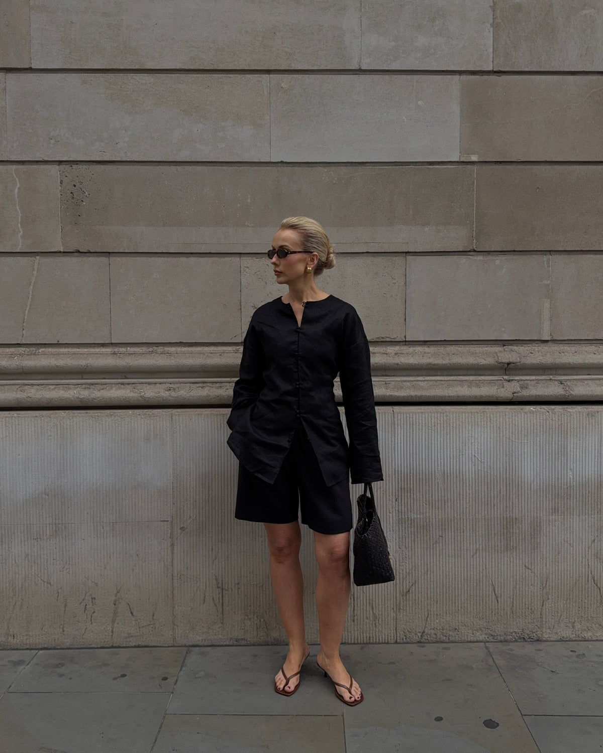 The Daphne Shirt in Black FUCHSIA SHAW