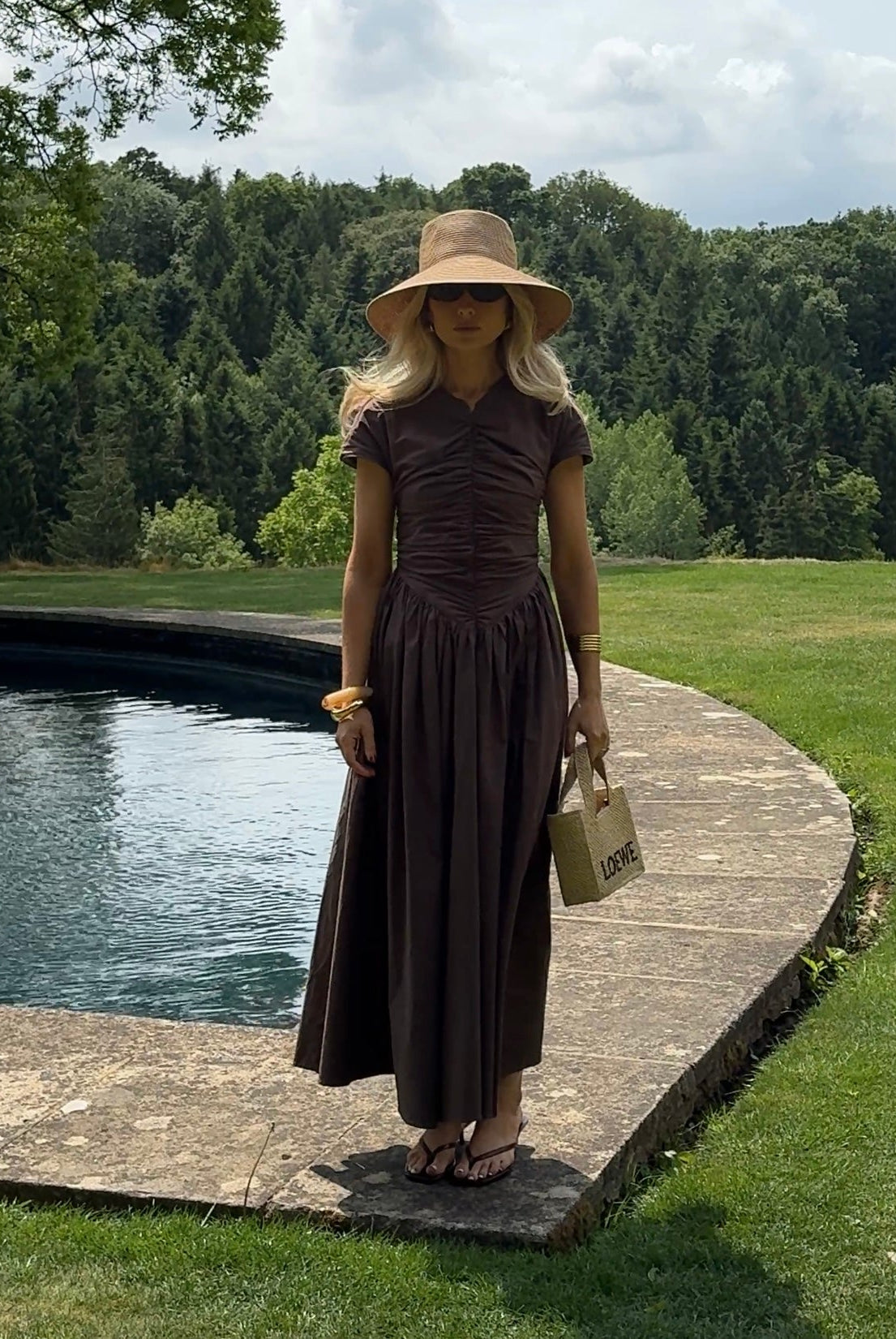 The Dahlia Dress in Walnut FUCHSIA SHAW
