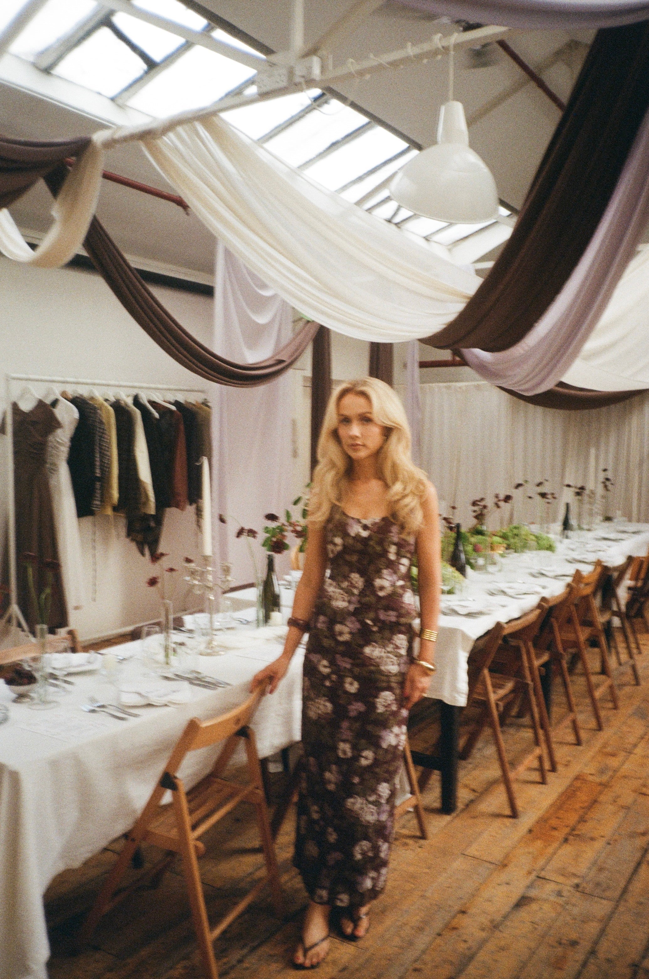 The Sabine Skirt in Midnight Bloom FUCHSIA SHAW