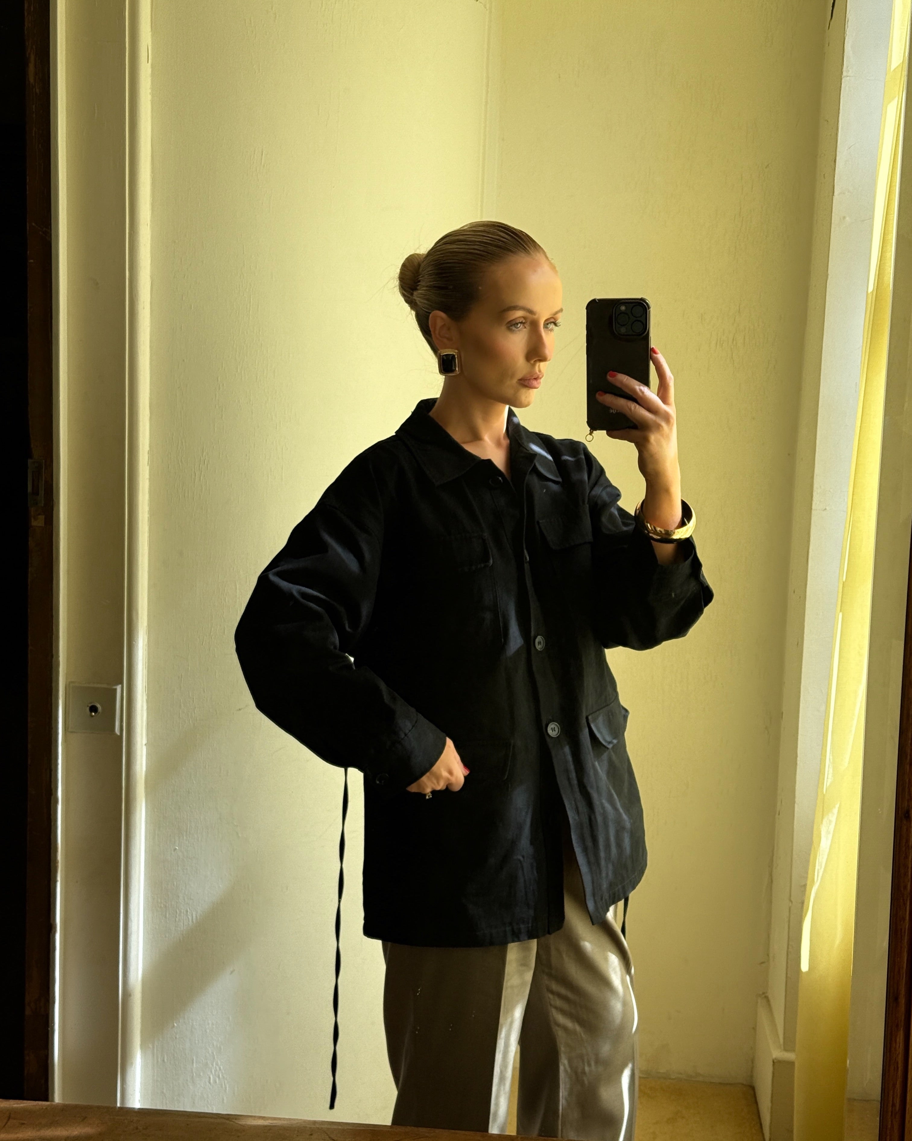 The Arlo Jacket in Jet Black FUCHSIA SHAW