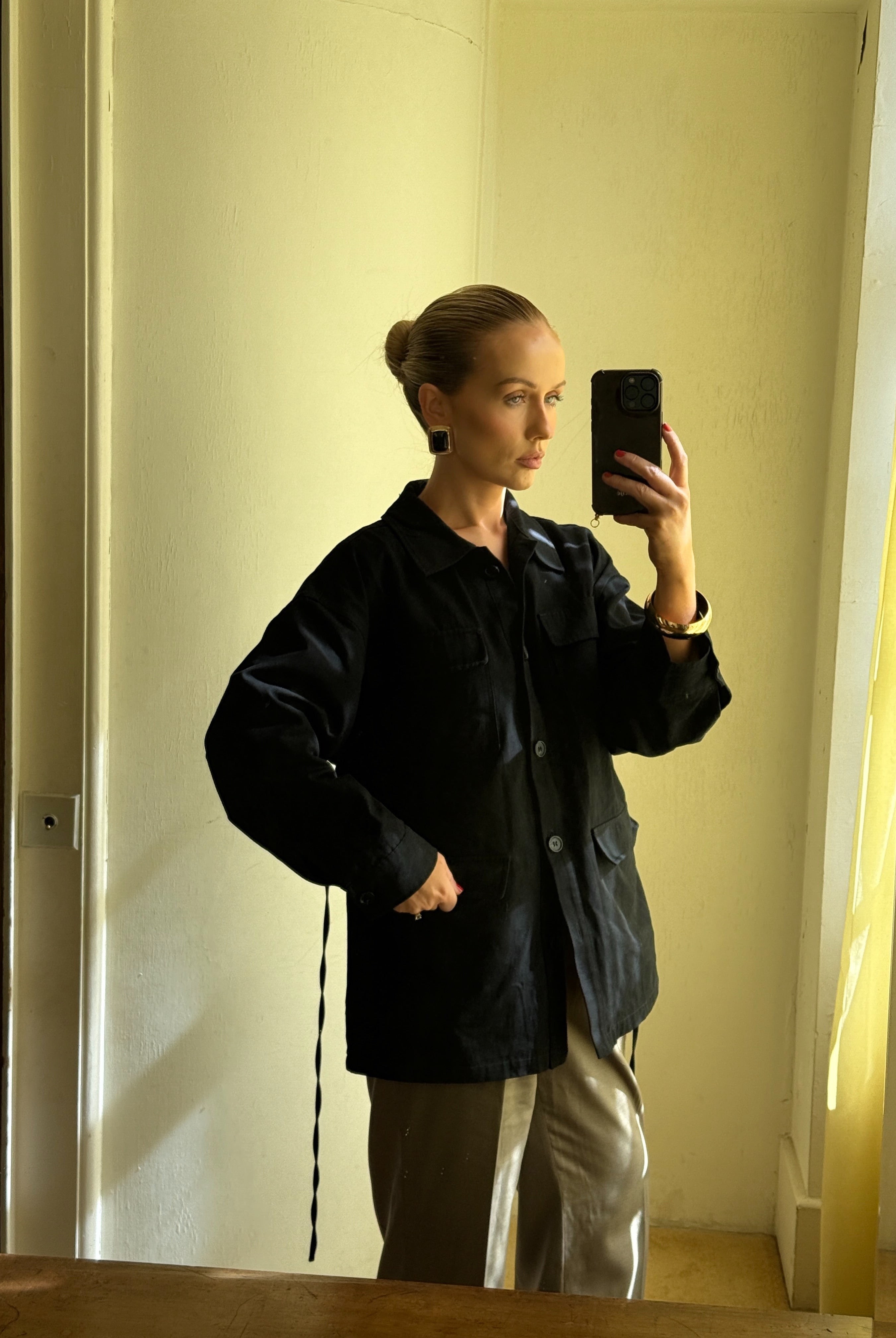The Arlo Jacket in Jet Black FUCHSIA SHAW