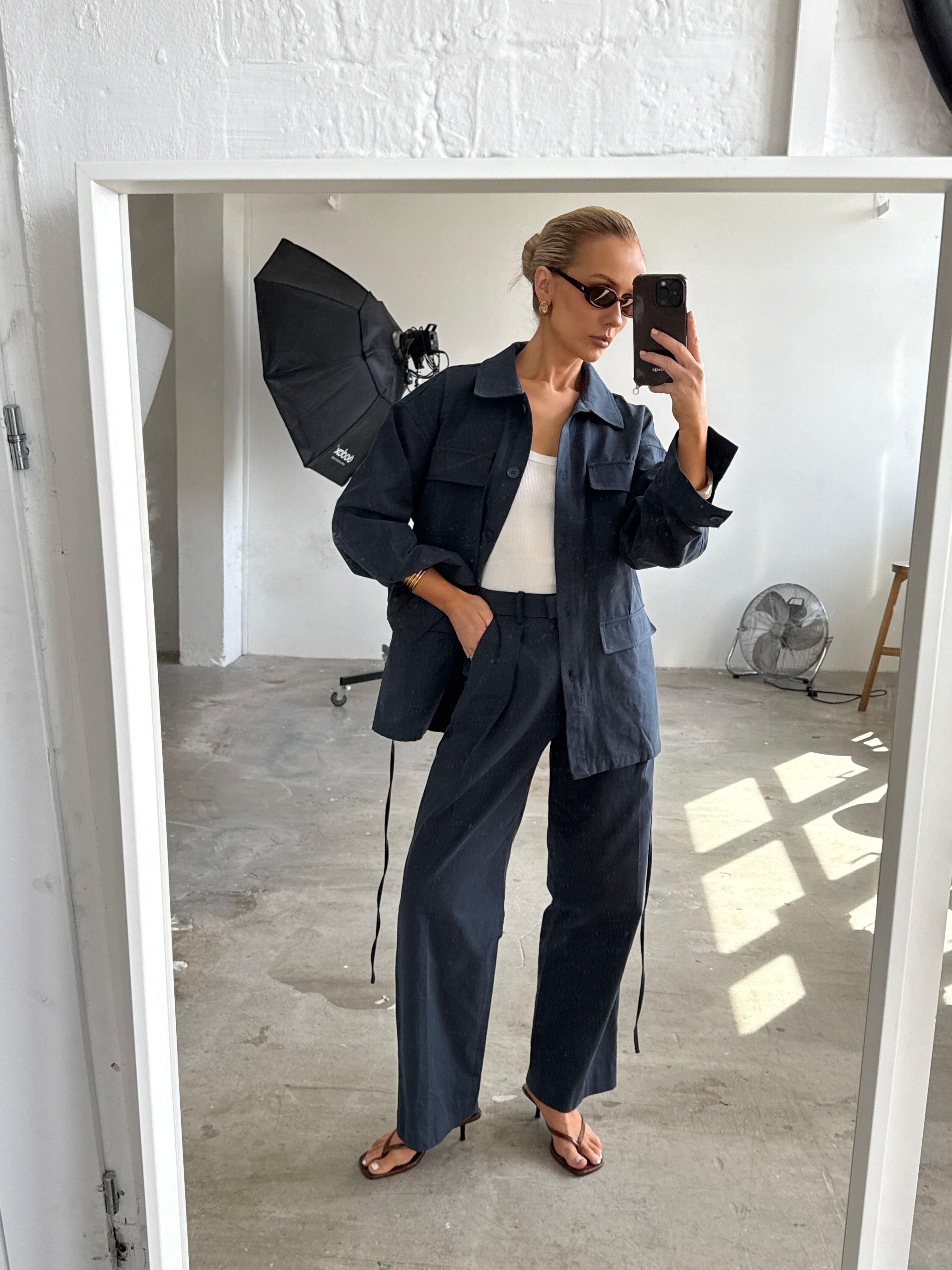 The Field Jacket in Ink Blue FUCHSIA SHAW