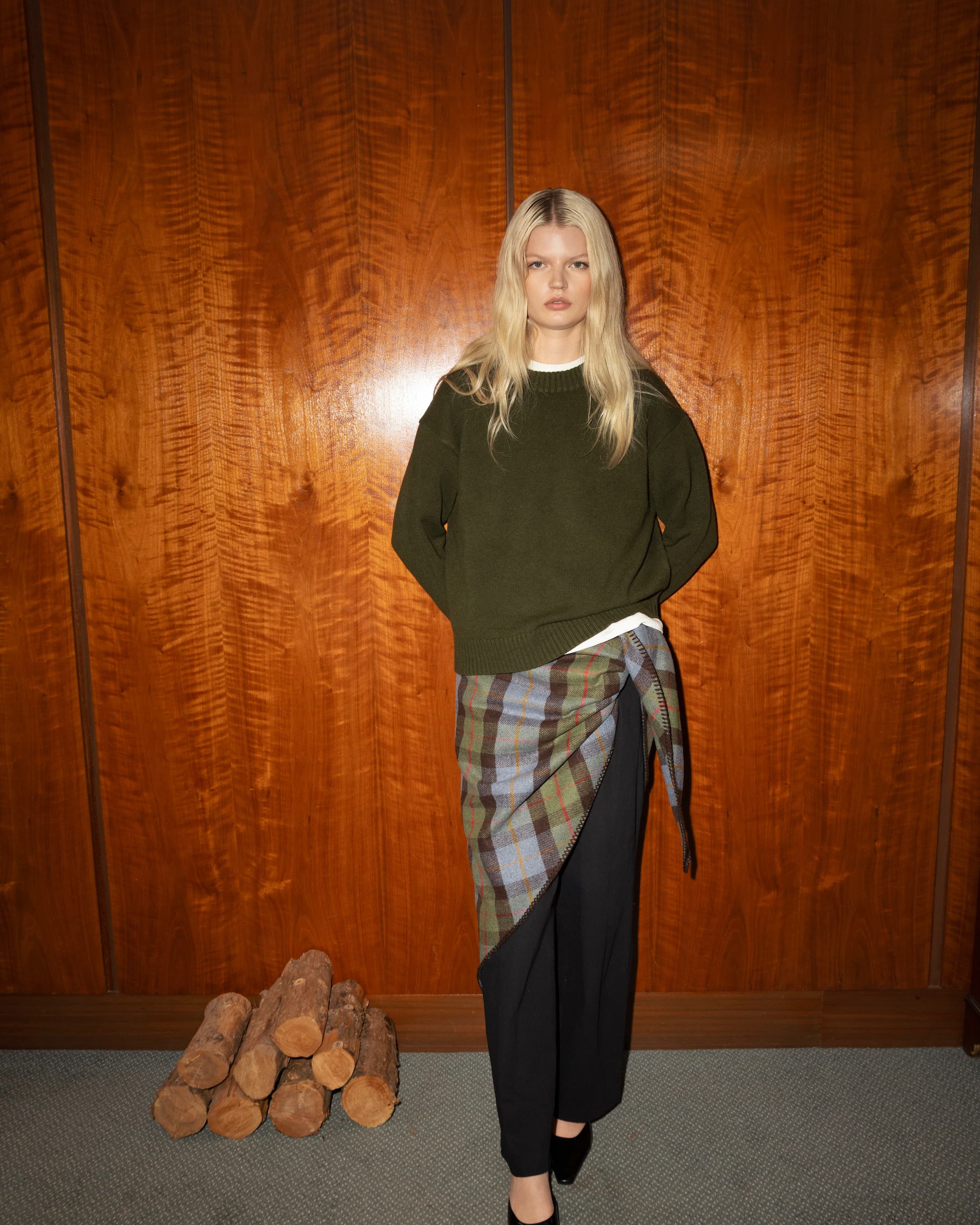 Wynn Forest Crew Neck Wool Jumper FUCHSIA SHAW