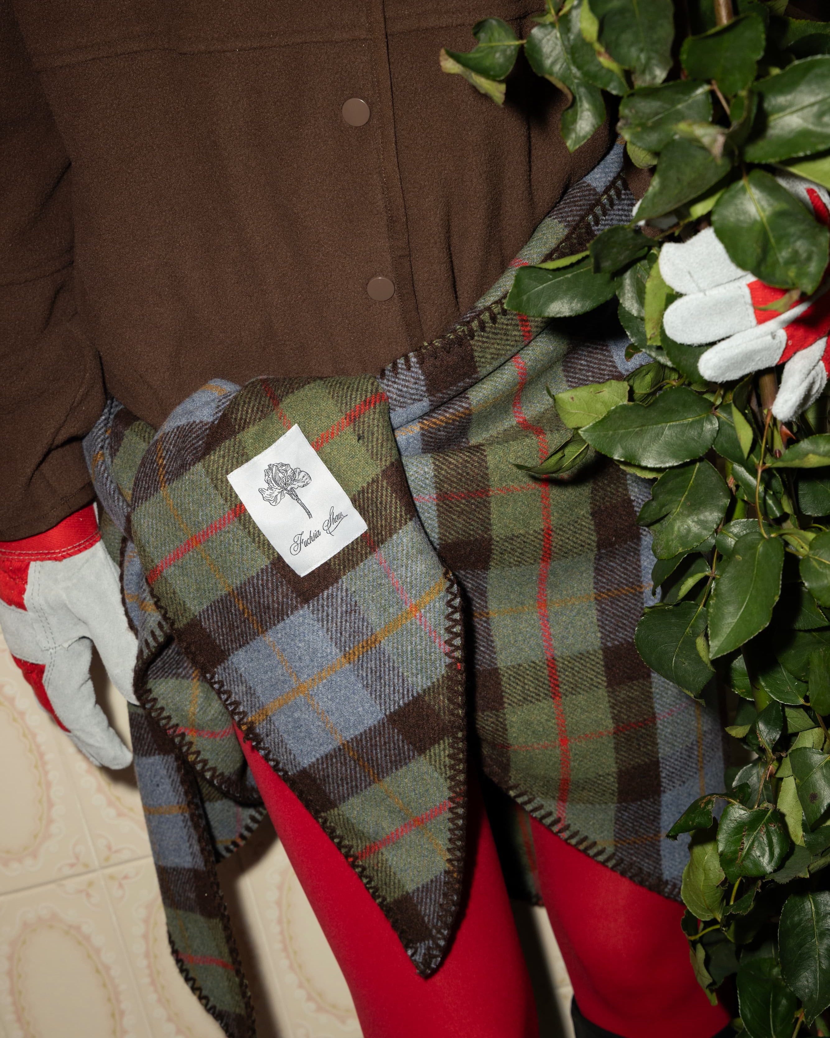 The Rue Shawl in Forest FUCHSIA SHAW