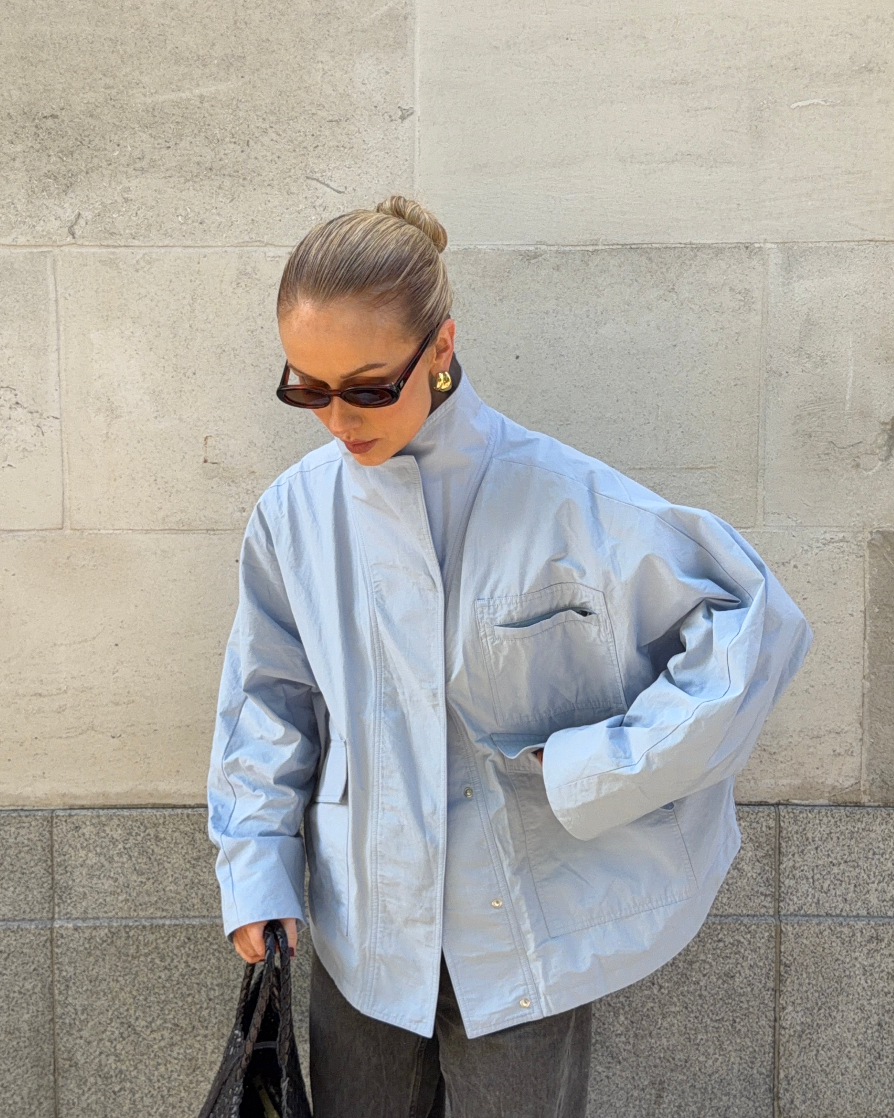 The Arden Coat in Bluebell FUCHSIA SHAW