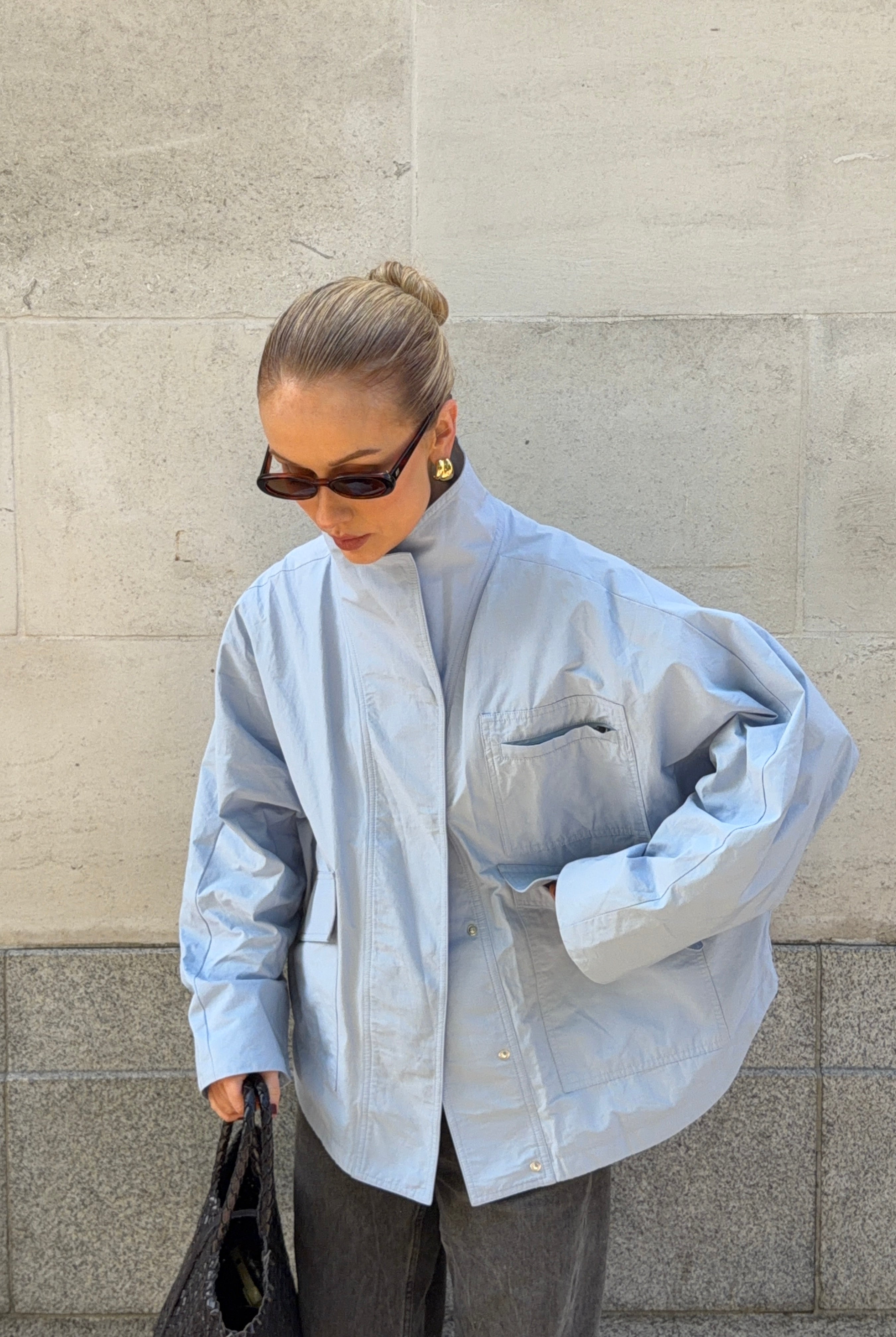 The Arden Coat in Bluebell FUCHSIA SHAW