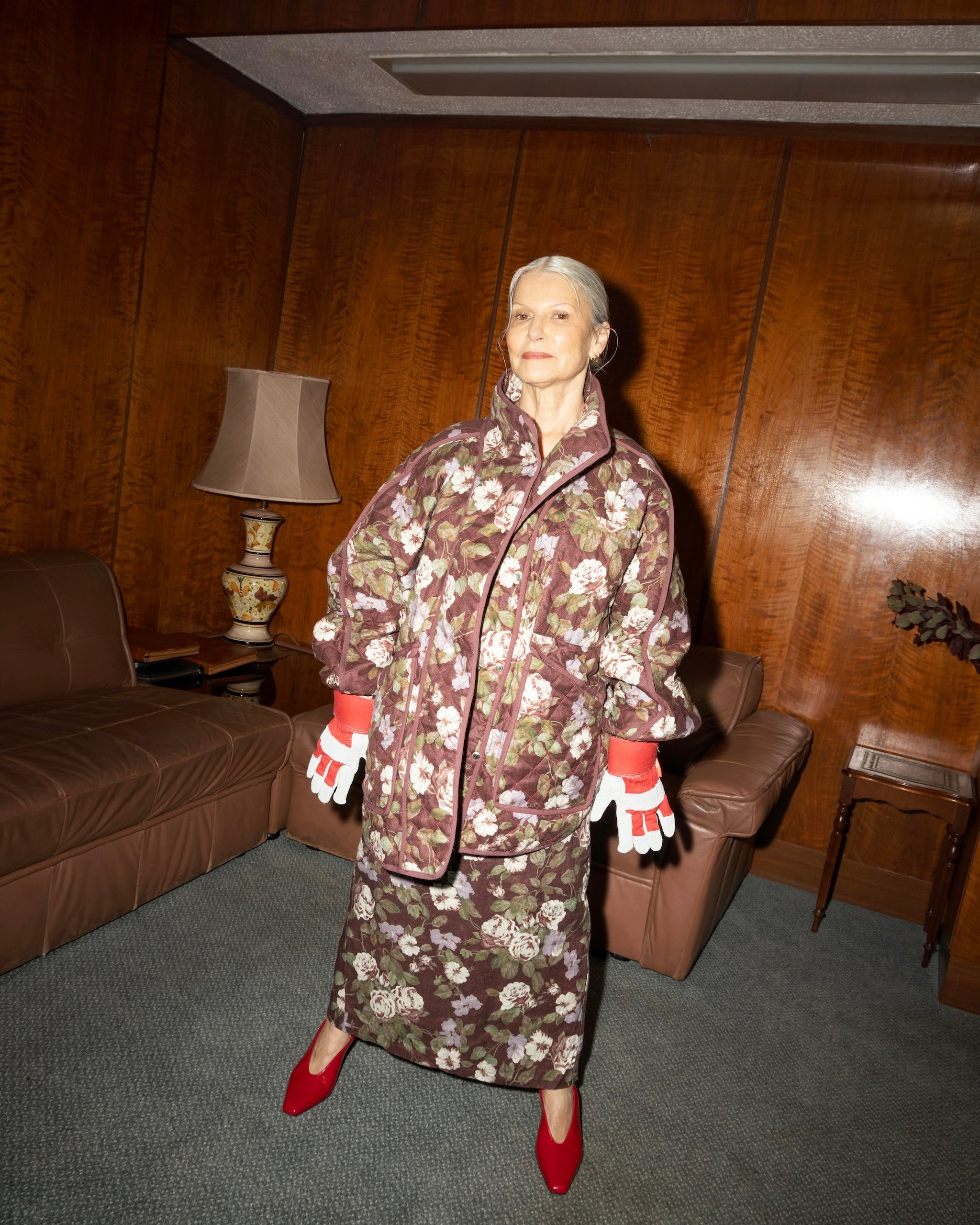 The Arden Quilt in Midnight Bloom FUCHSIA SHAW