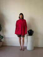 The Arden Coat in Poppy FUCHSIA SHAW