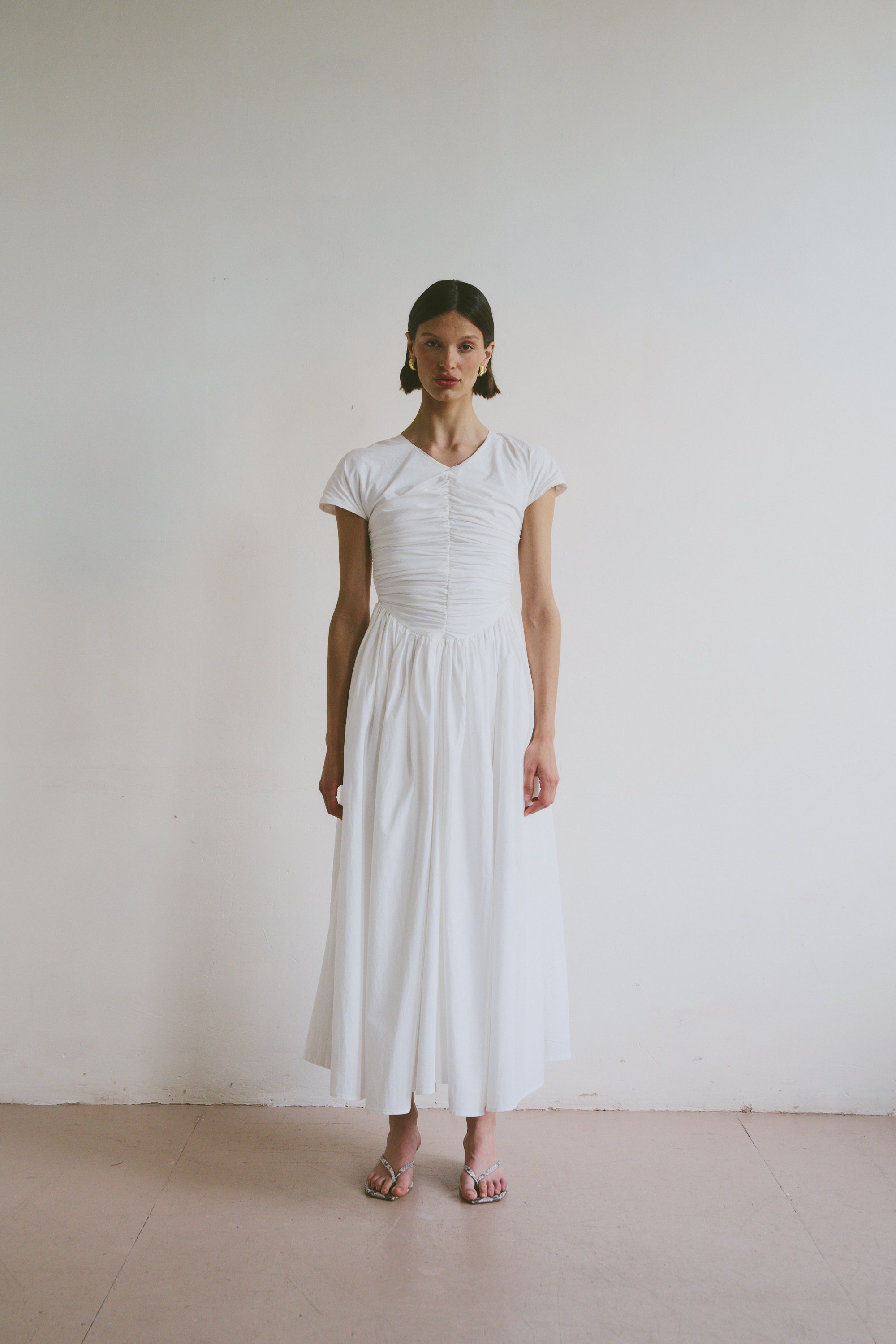 The Dahlia Dress in White FUCHSIA SHAW