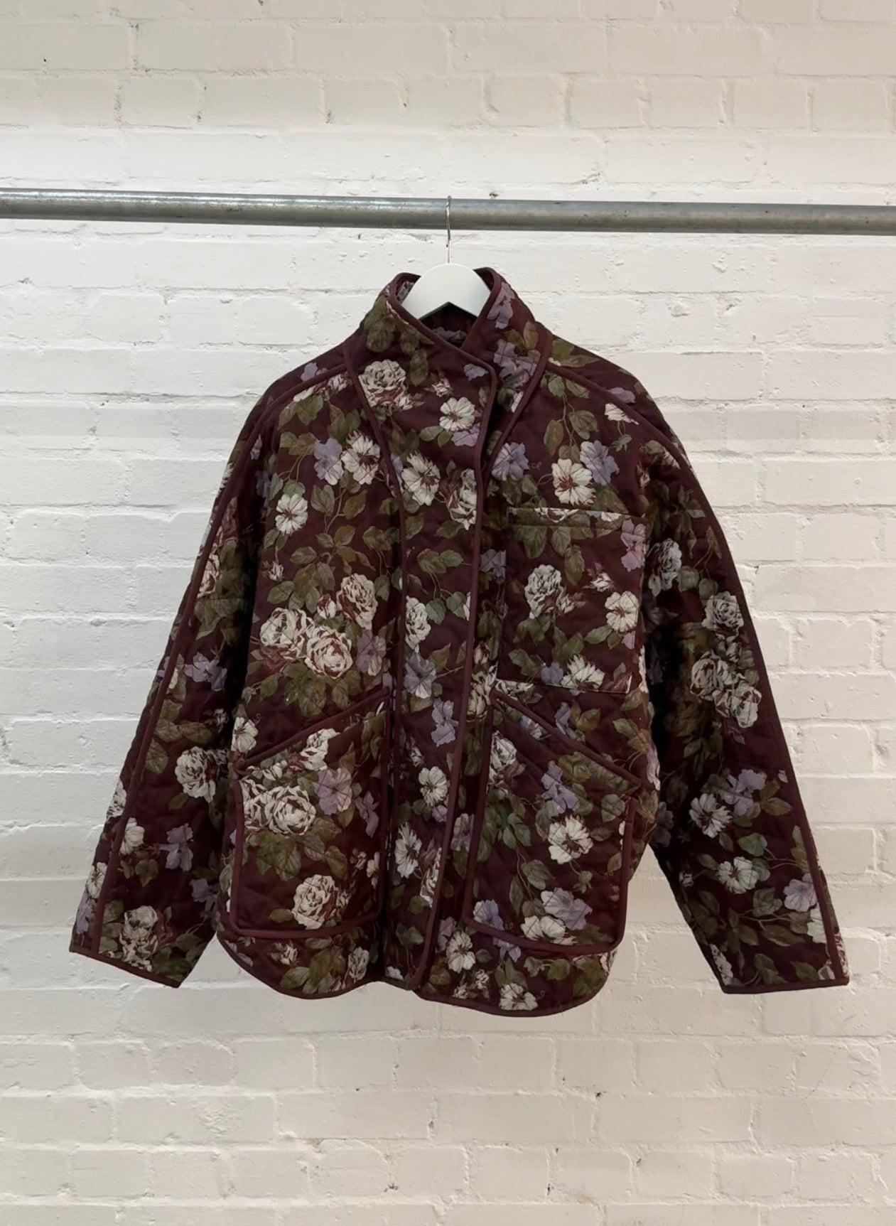 The Arden Quilt in Midnight Bloom FUCHSIA SHAW