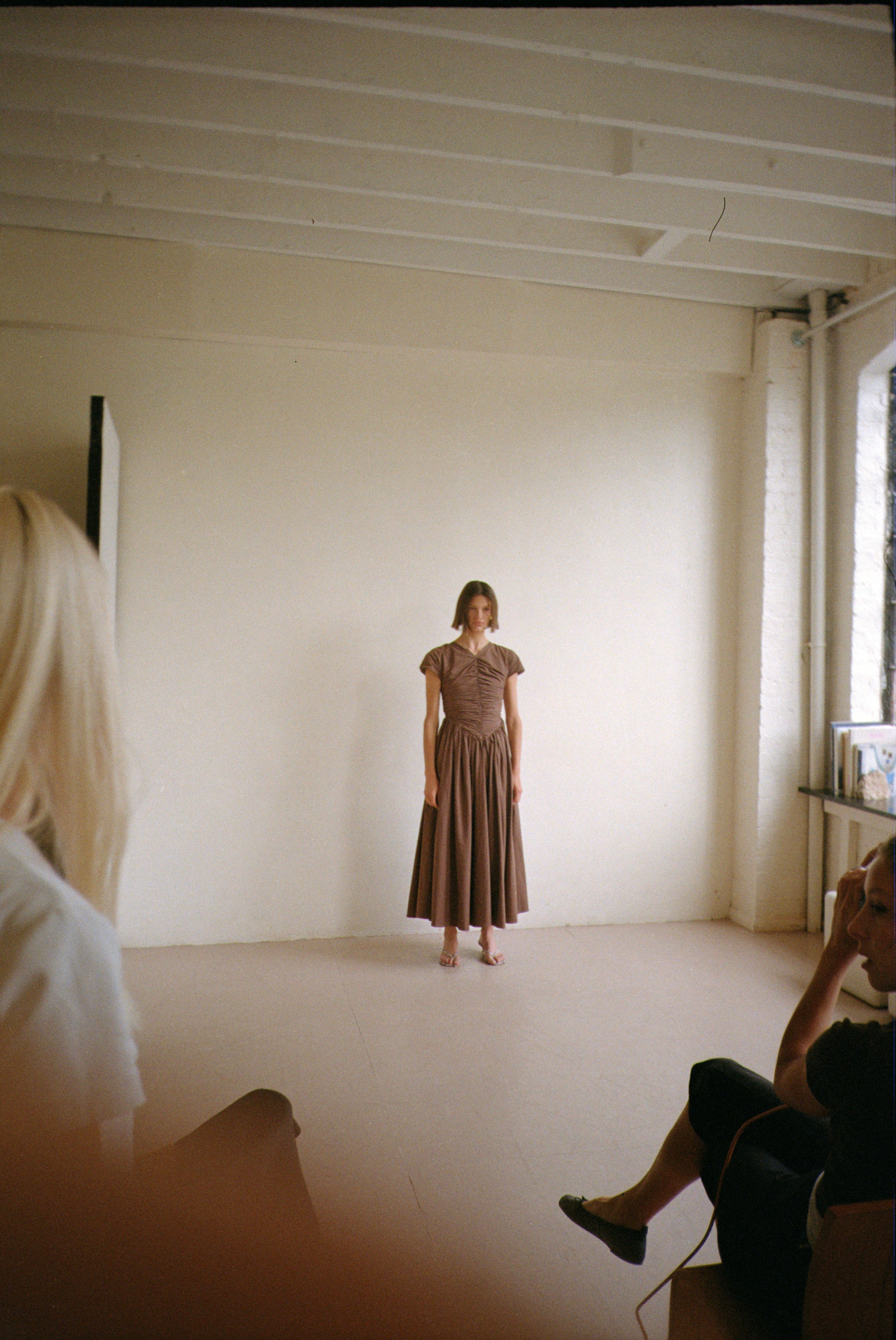 The Dahlia Dress in Walnut FUCHSIA SHAW