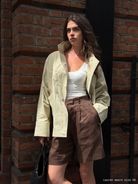 The Linen Leo Shorts in Walnut FUCHSIA SHAW