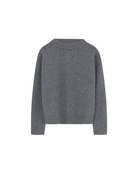 Wynn Charcoal Crew Neck Wool Jumper FUCHSIA SHAW