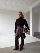 Willa Walnut High Neck Jumper FUCHSIA SHAW